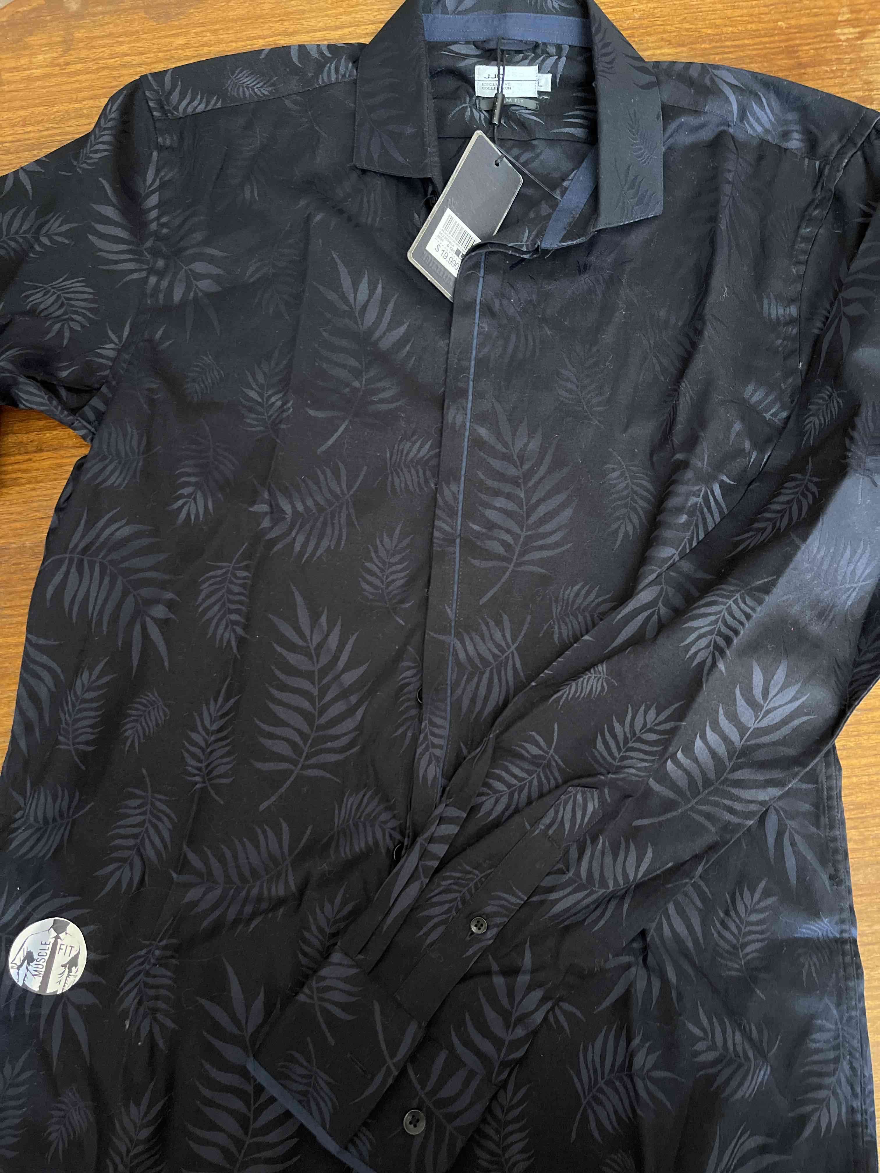 Camisa negra estampada JJO - miniatura 3