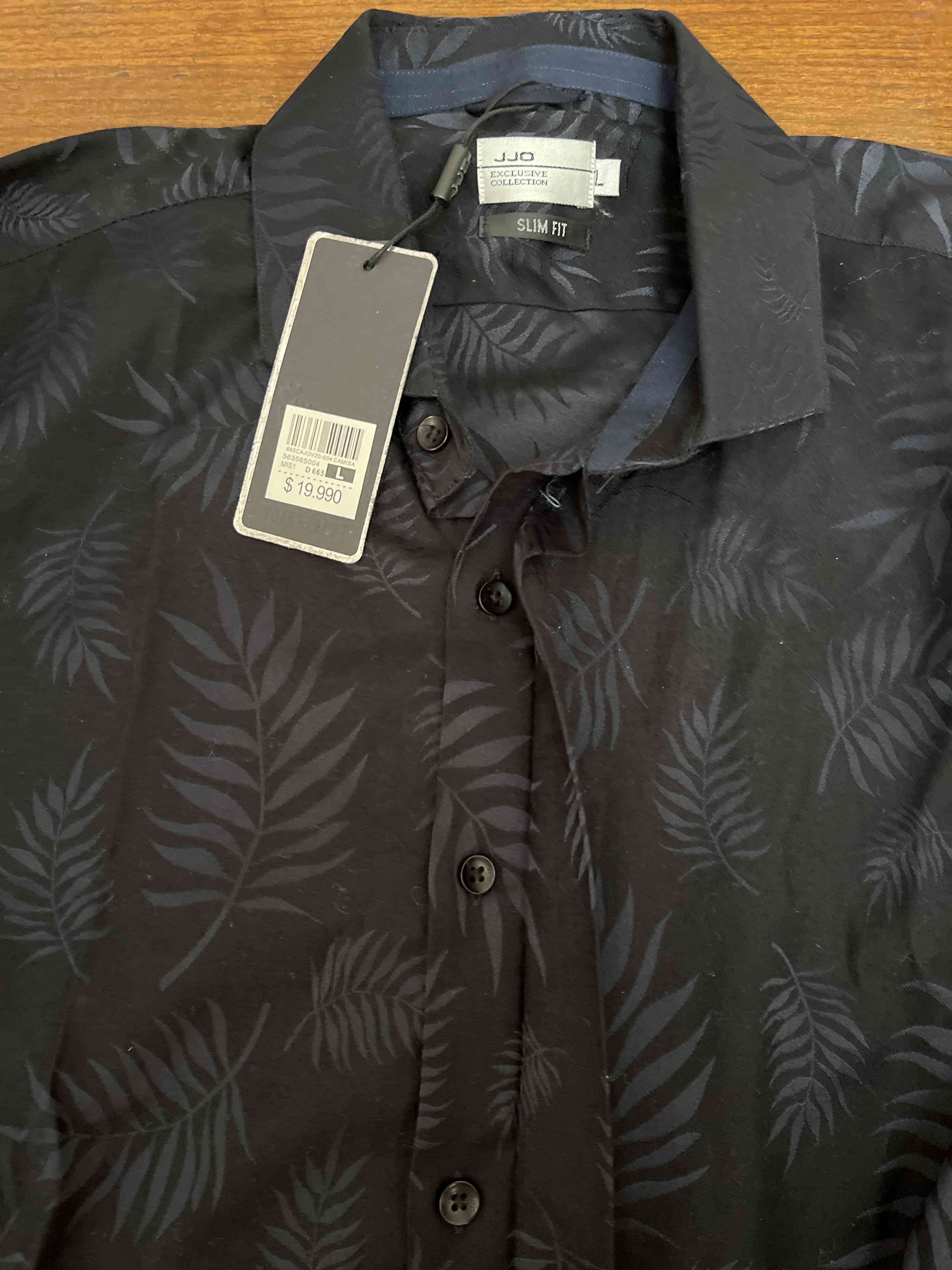 Camisa negra estampada JJO - miniatura 5