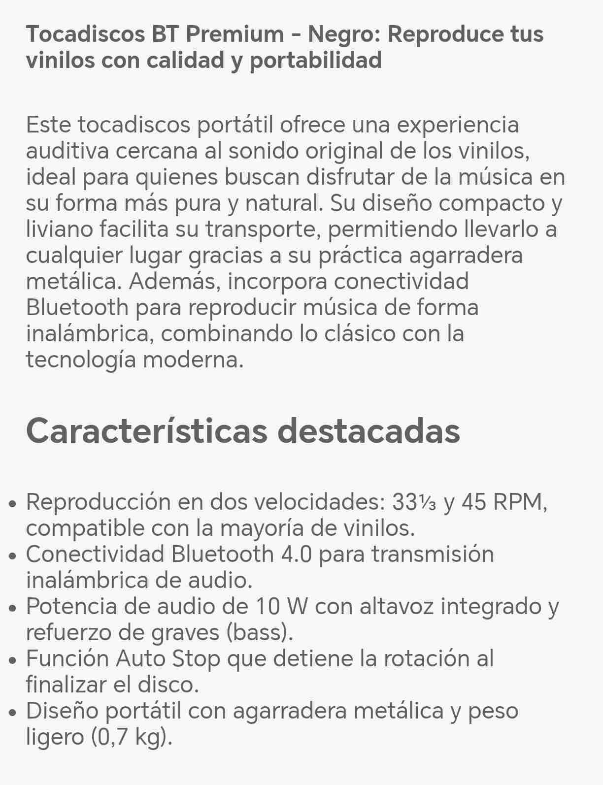 Tocadiscos con altavoz integrado - miniatura 2