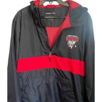 Cortavientos negro con capucha deportiva Talla S - miniatura 1