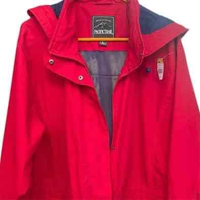 Cortaviento Rojo-Azul c/gorro😻Talla L, ladies. - miniatura 1