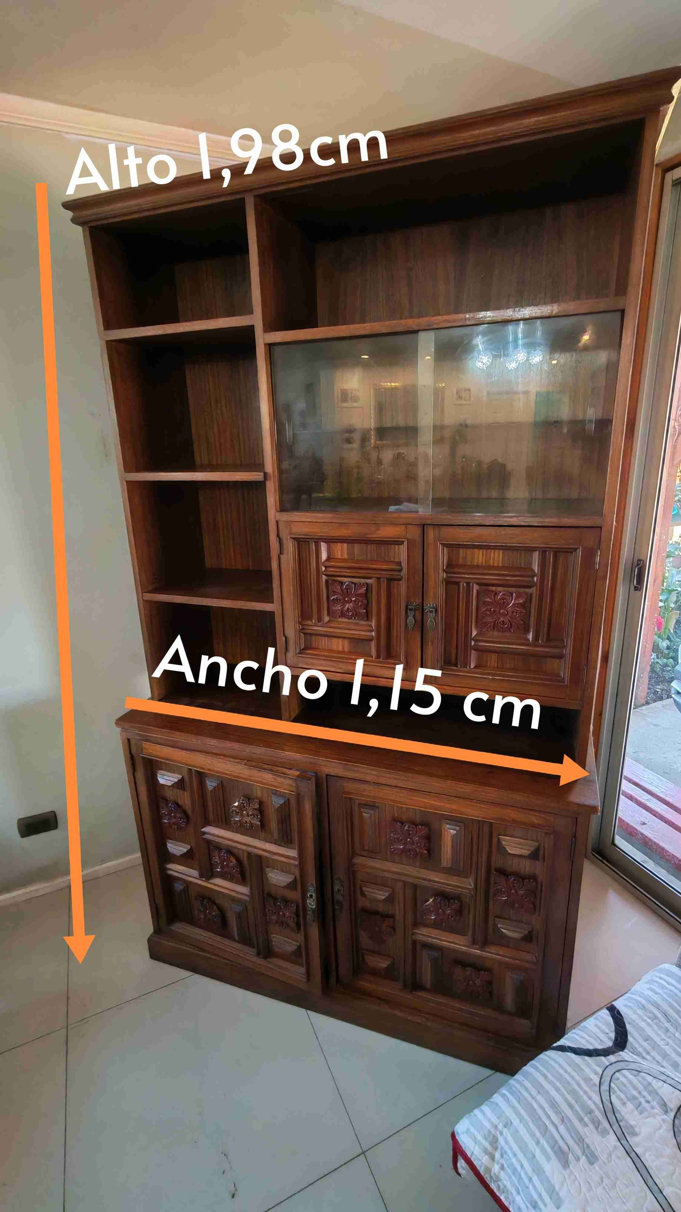 Vitrina de madera vintage - miniatura 2