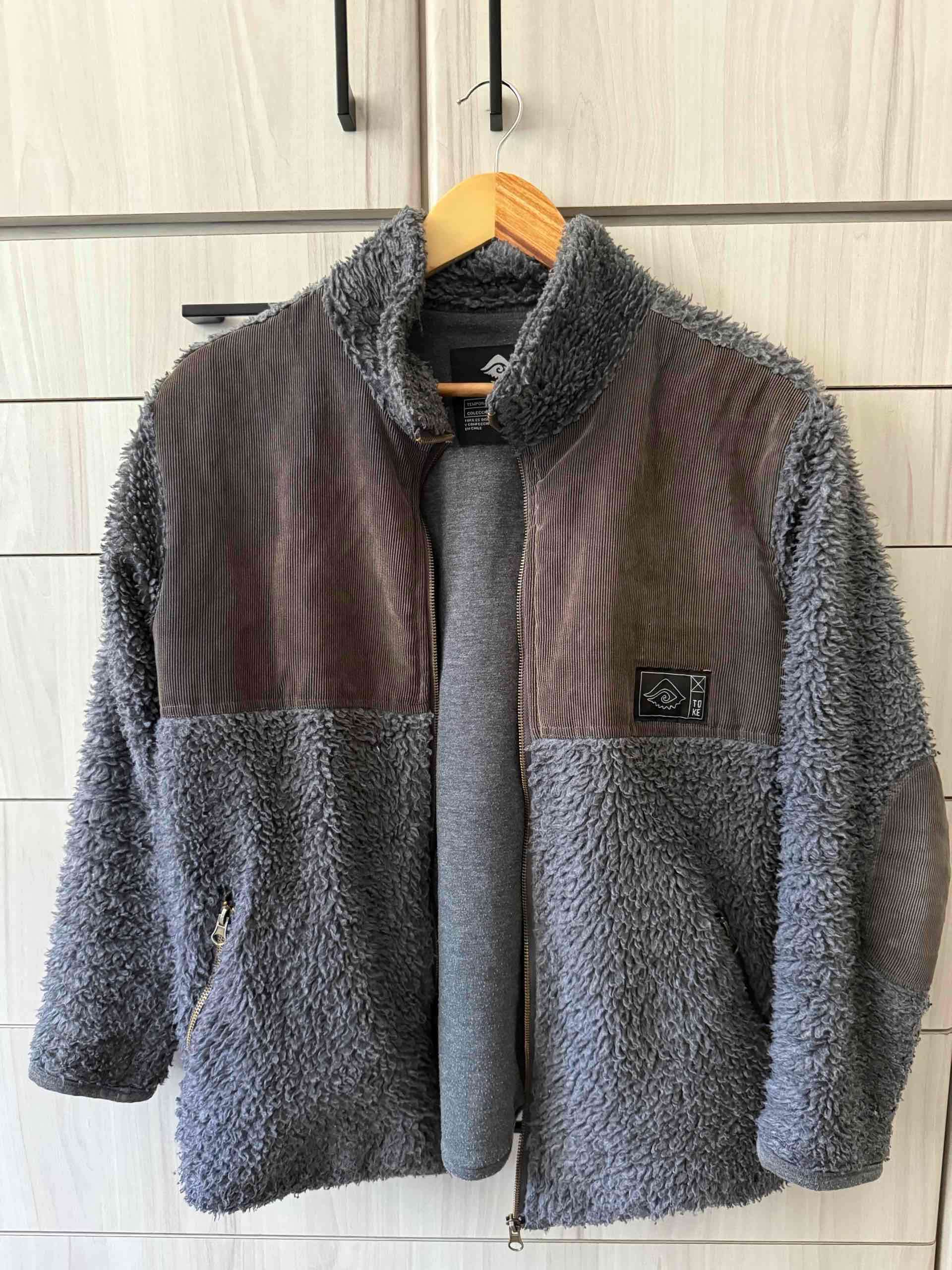 Chaqueta de lana gris para mujer - miniatura 2