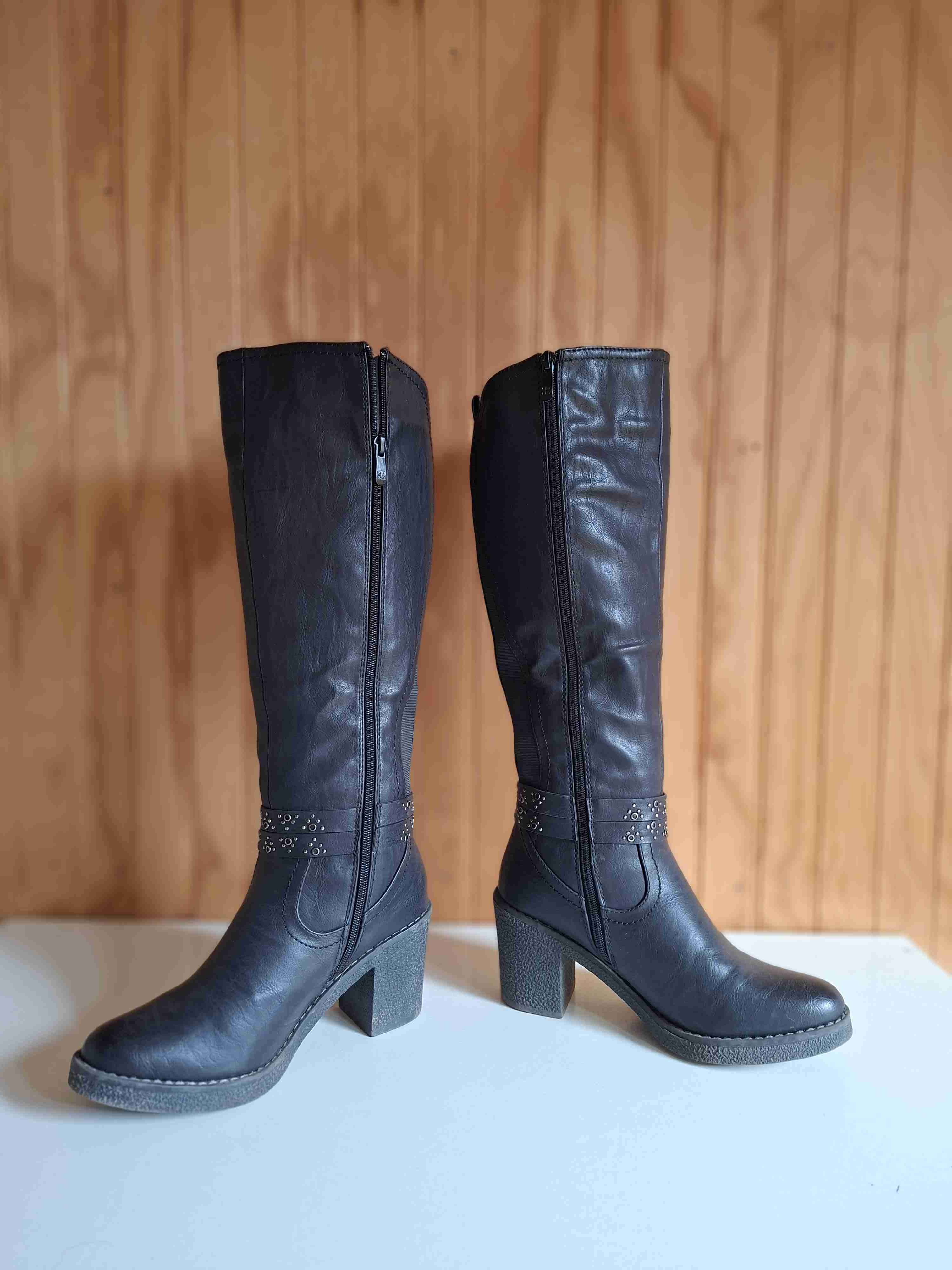 Botas negras con tacón alto - miniatura 5