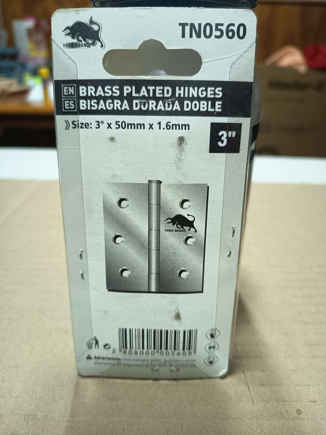 Pack 2 Bisagras para Puerta 3" Bronce - Toro Negro - miniatura 2