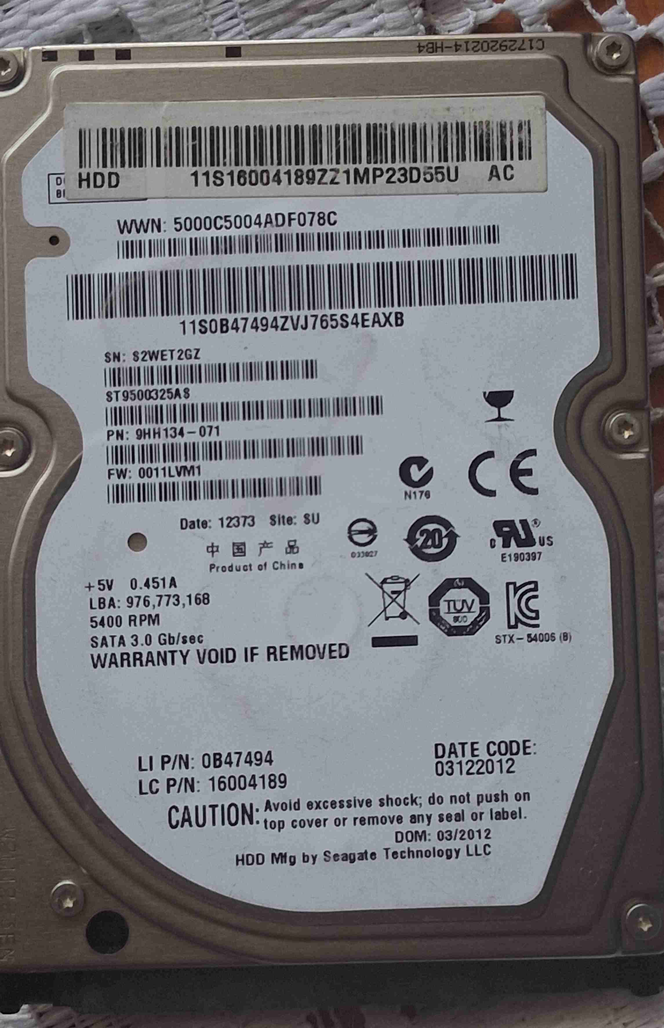 Disco duro Seagate 500GB - miniatura 1