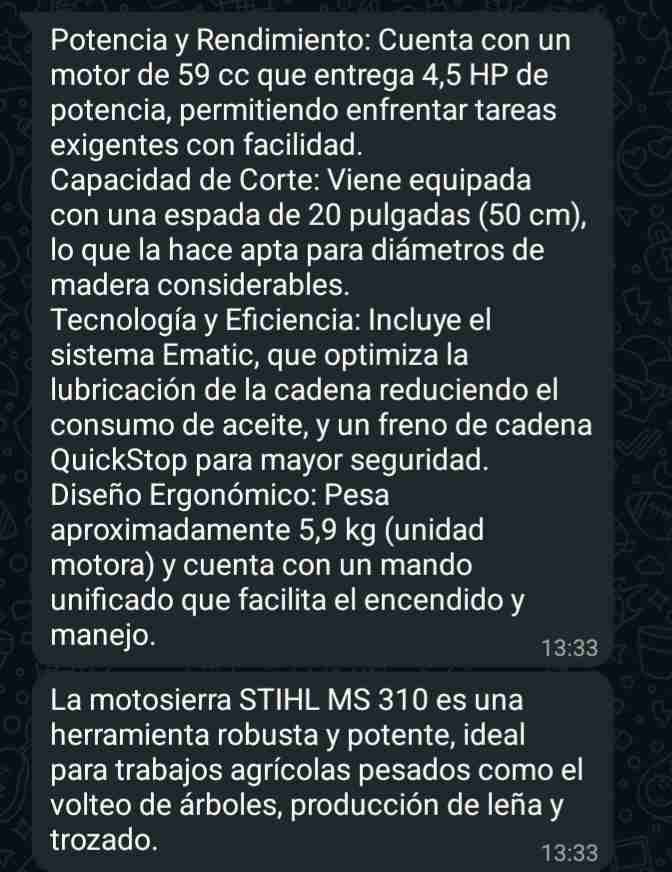 Motosierra Stihl MS 310 - miniatura 4