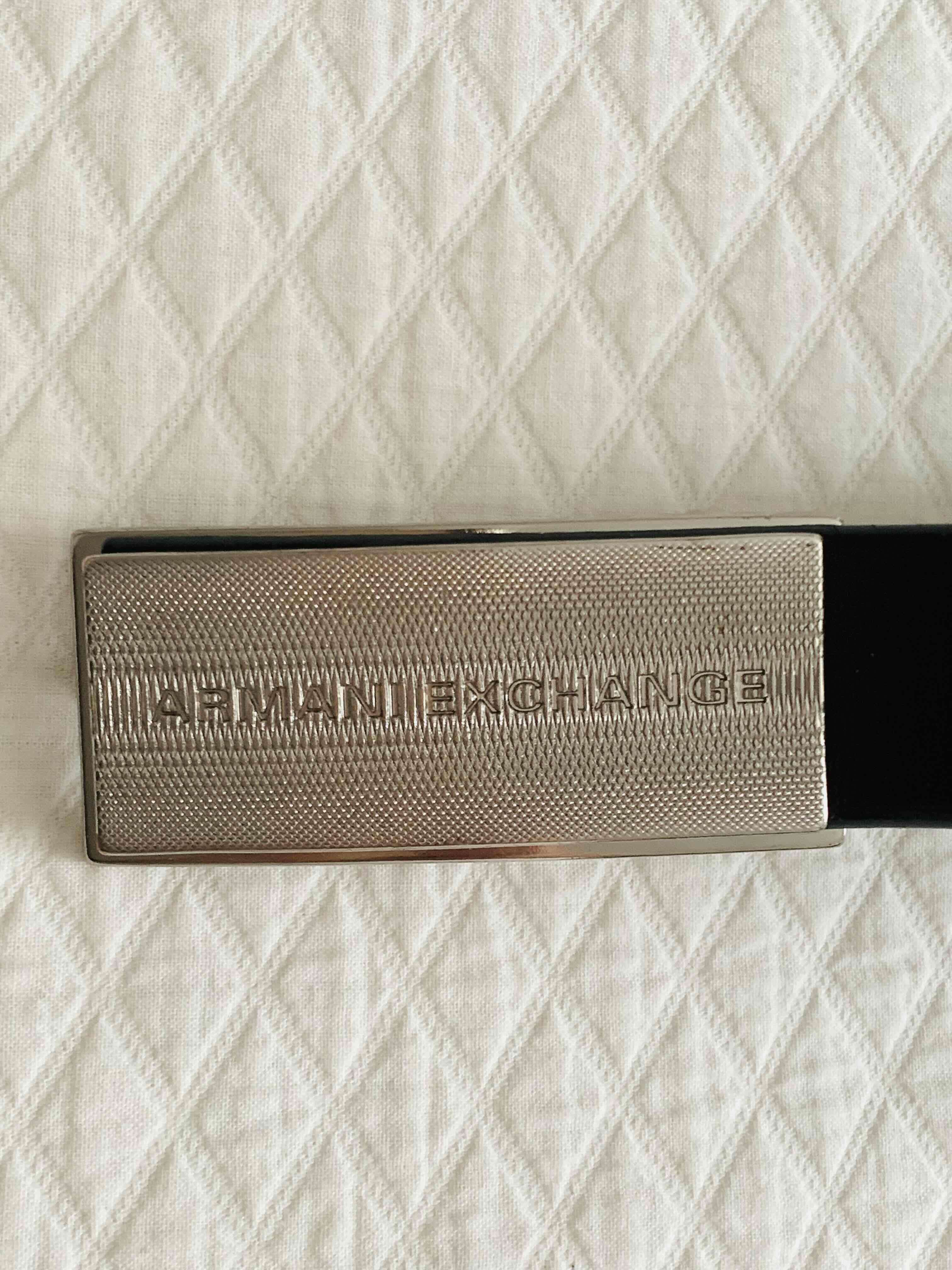 Cinturón Armani Exchange negro/ cuero - miniatura 2