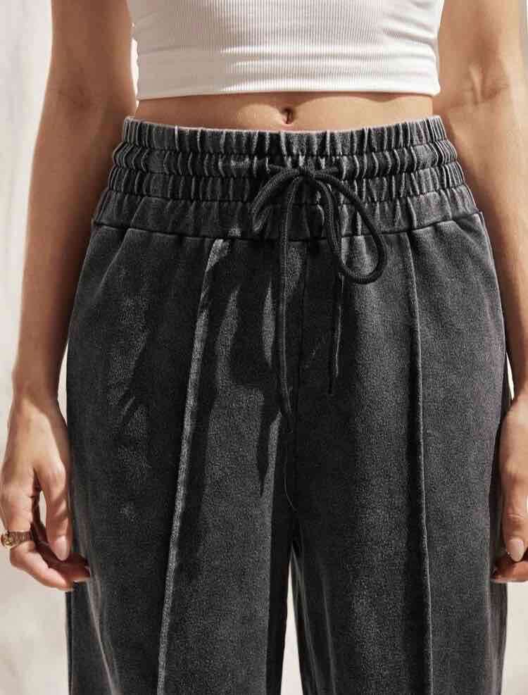 Pantalon prelavado  negro - miniatura 3