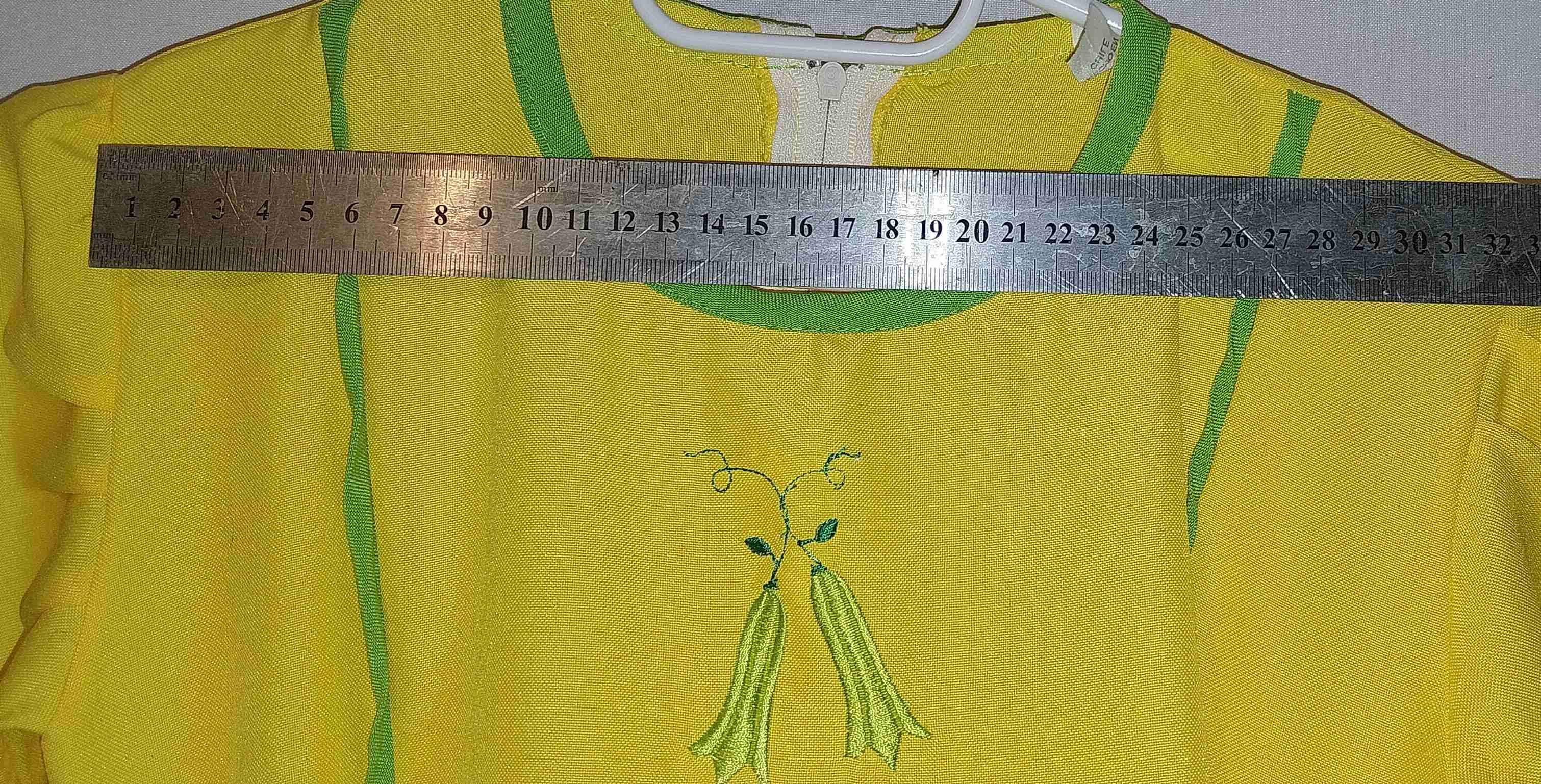 Vestido típico de cueca amarillo y verde talla 10 - miniatura 4