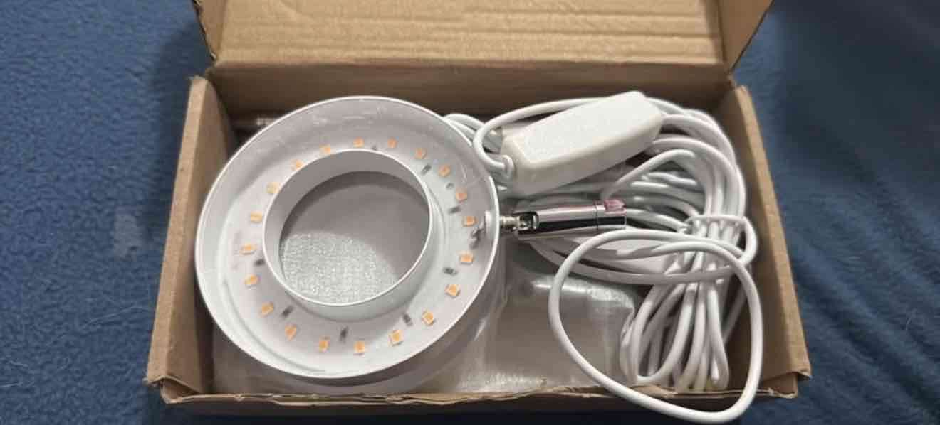Luz LED anular con cable