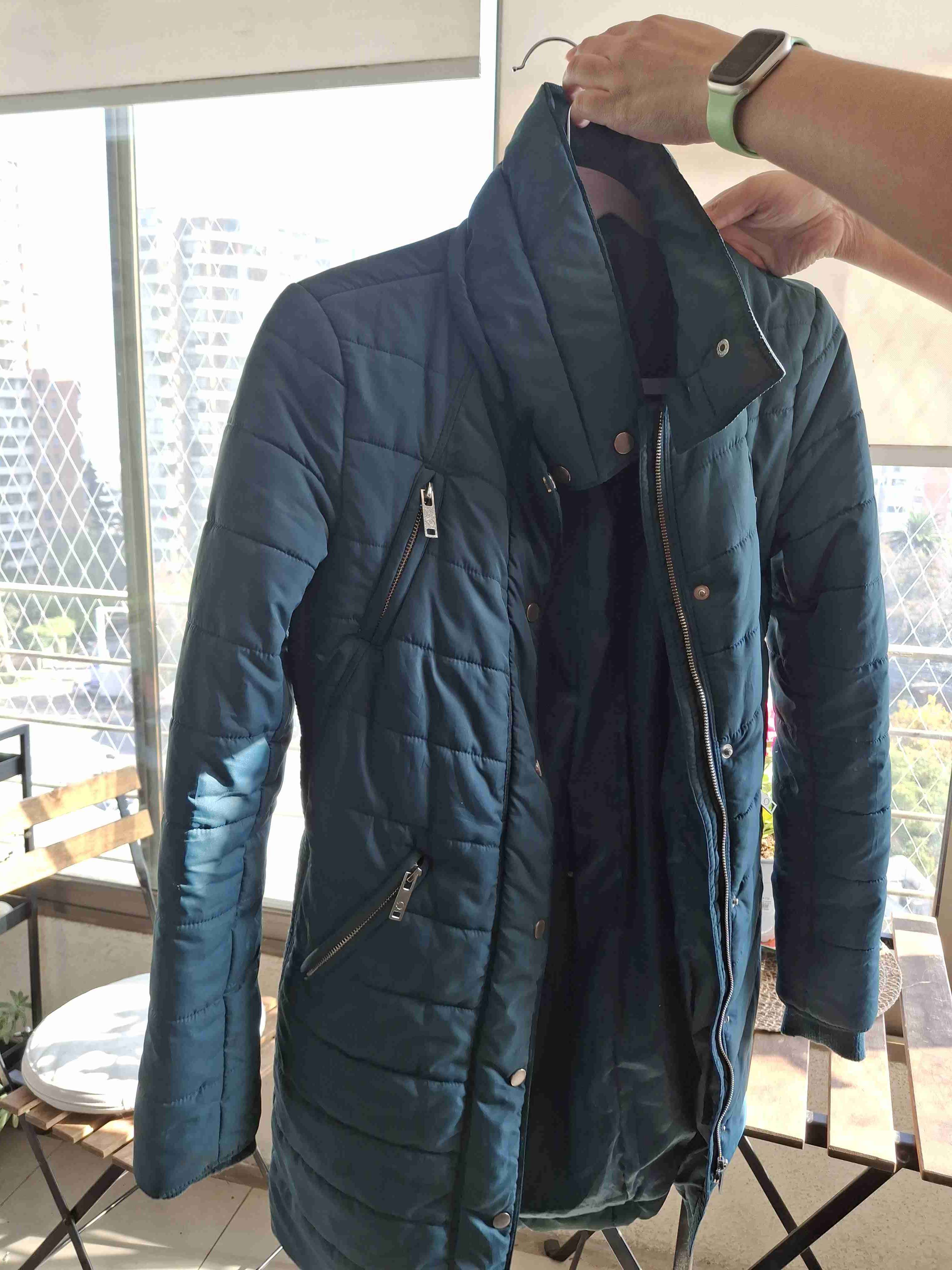 Abrigo acolchado verde oscuro mujer - miniatura 1