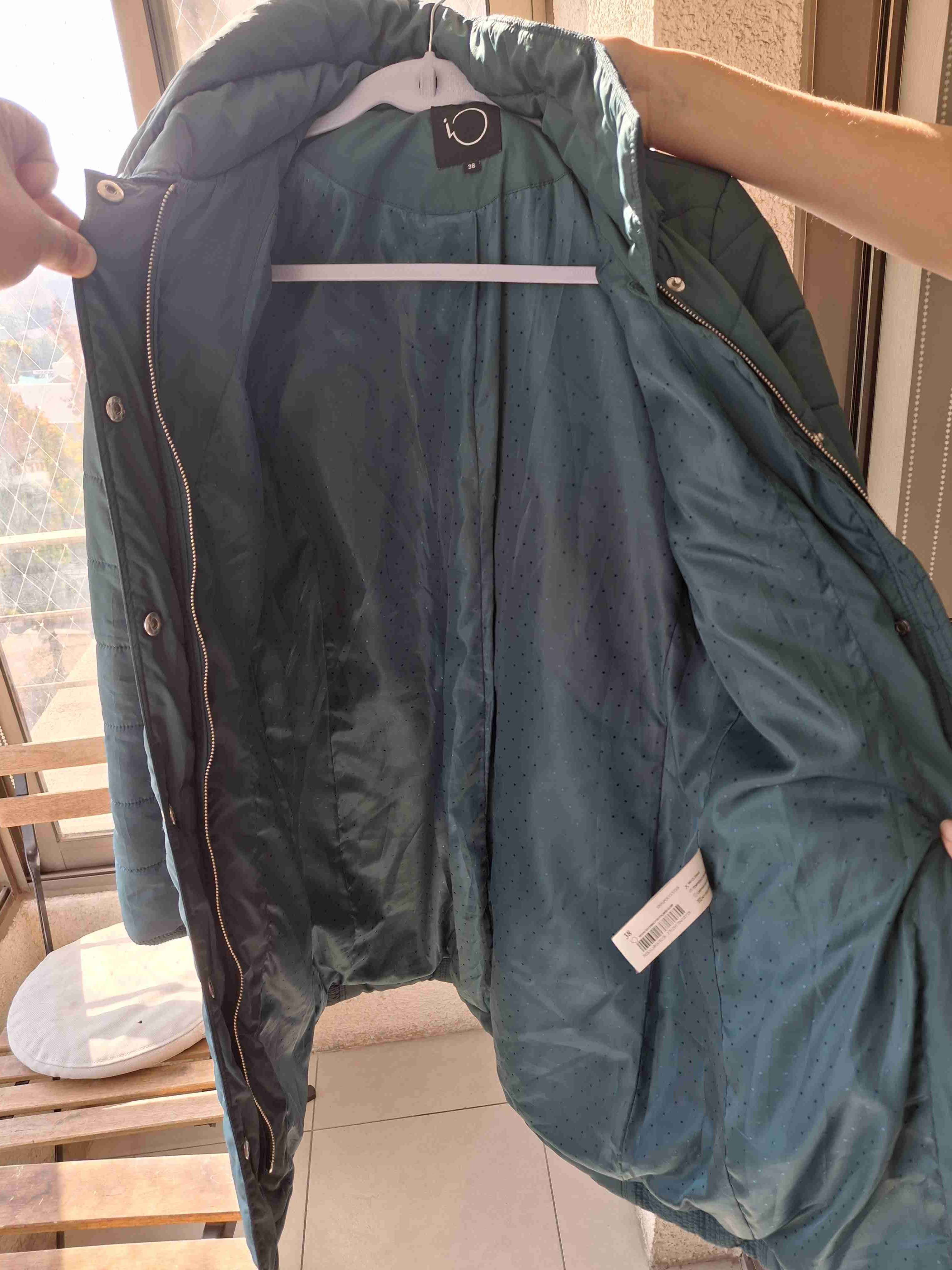 Abrigo acolchado verde oscuro mujer - miniatura 5