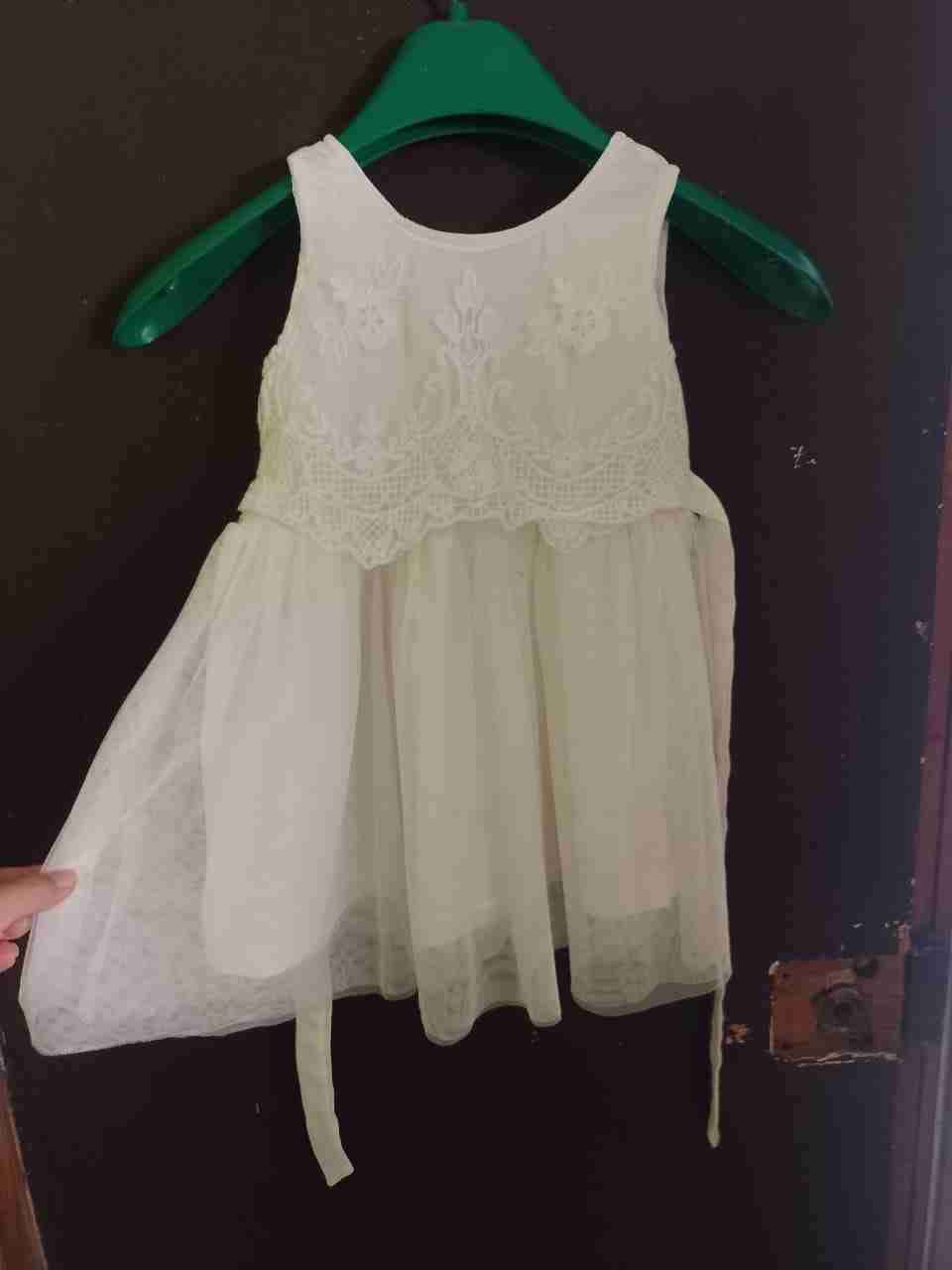 Vestido infantil floral rosa - miniatura 3