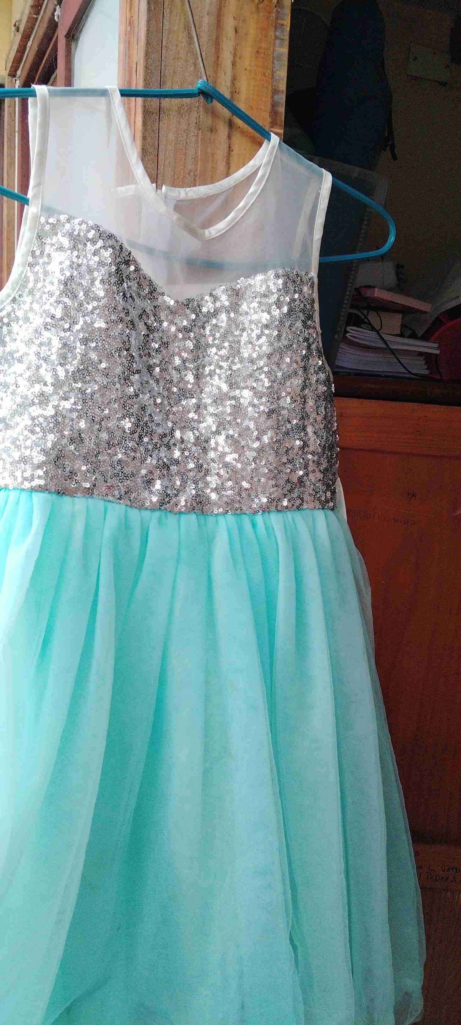 Vestido infantil floral rosa - miniatura 5