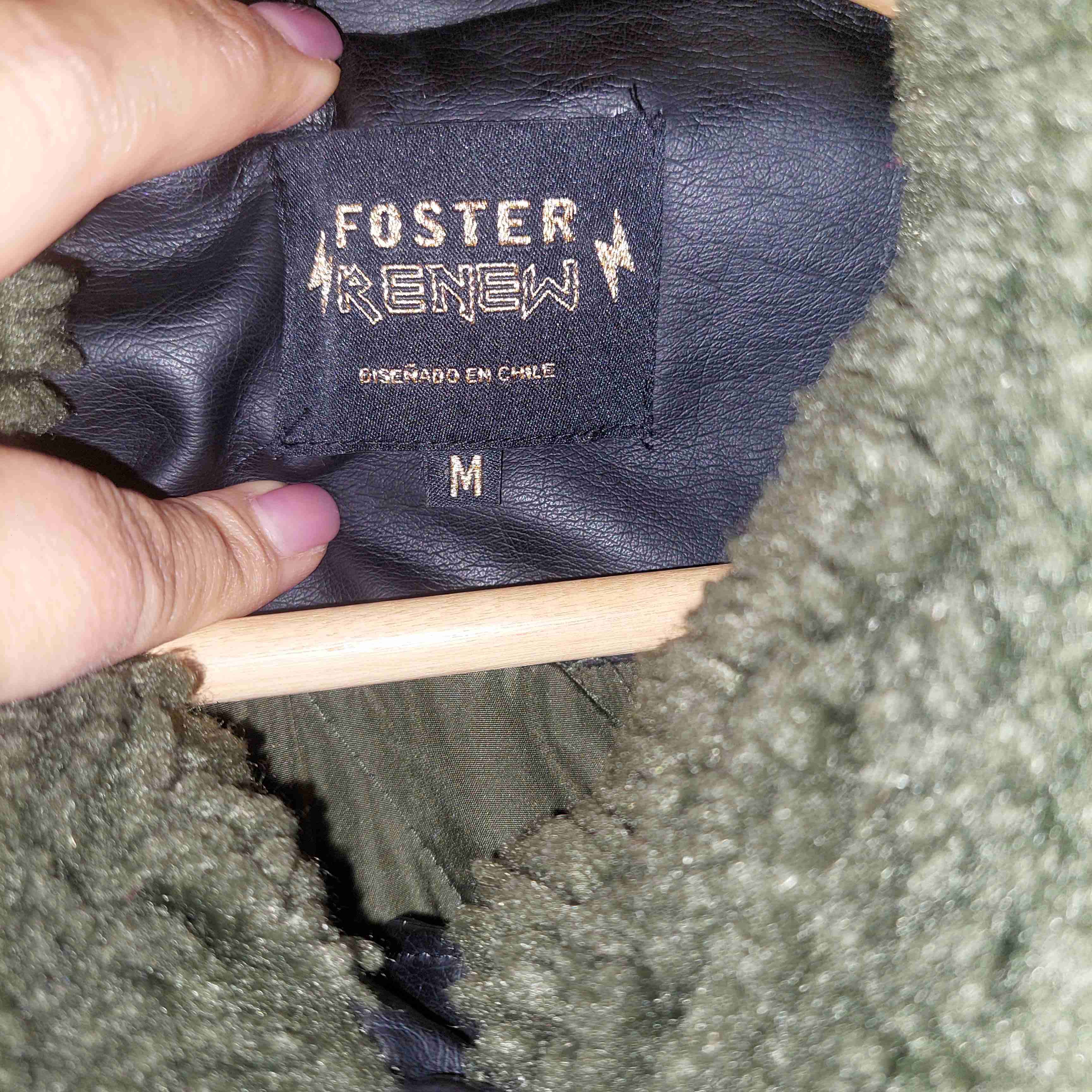 Abrigo de lana verde con bolsillos - miniatura 2