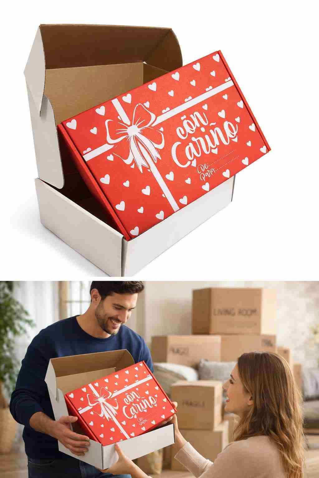 Caja sorpresa con corazones con cariño - miniatura 6
