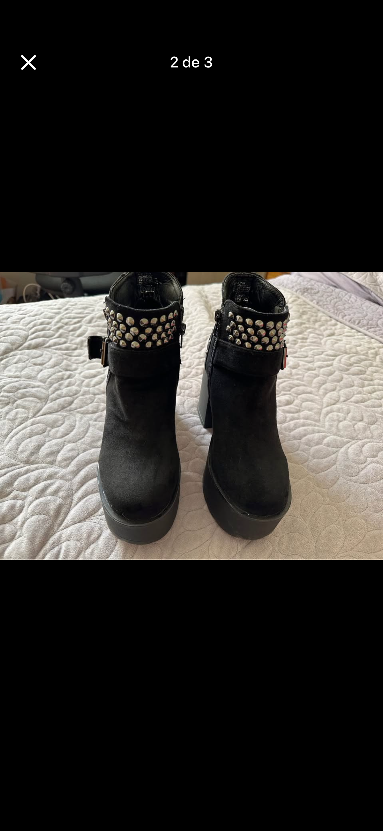 Botines negros con tachuelas - miniatura 3