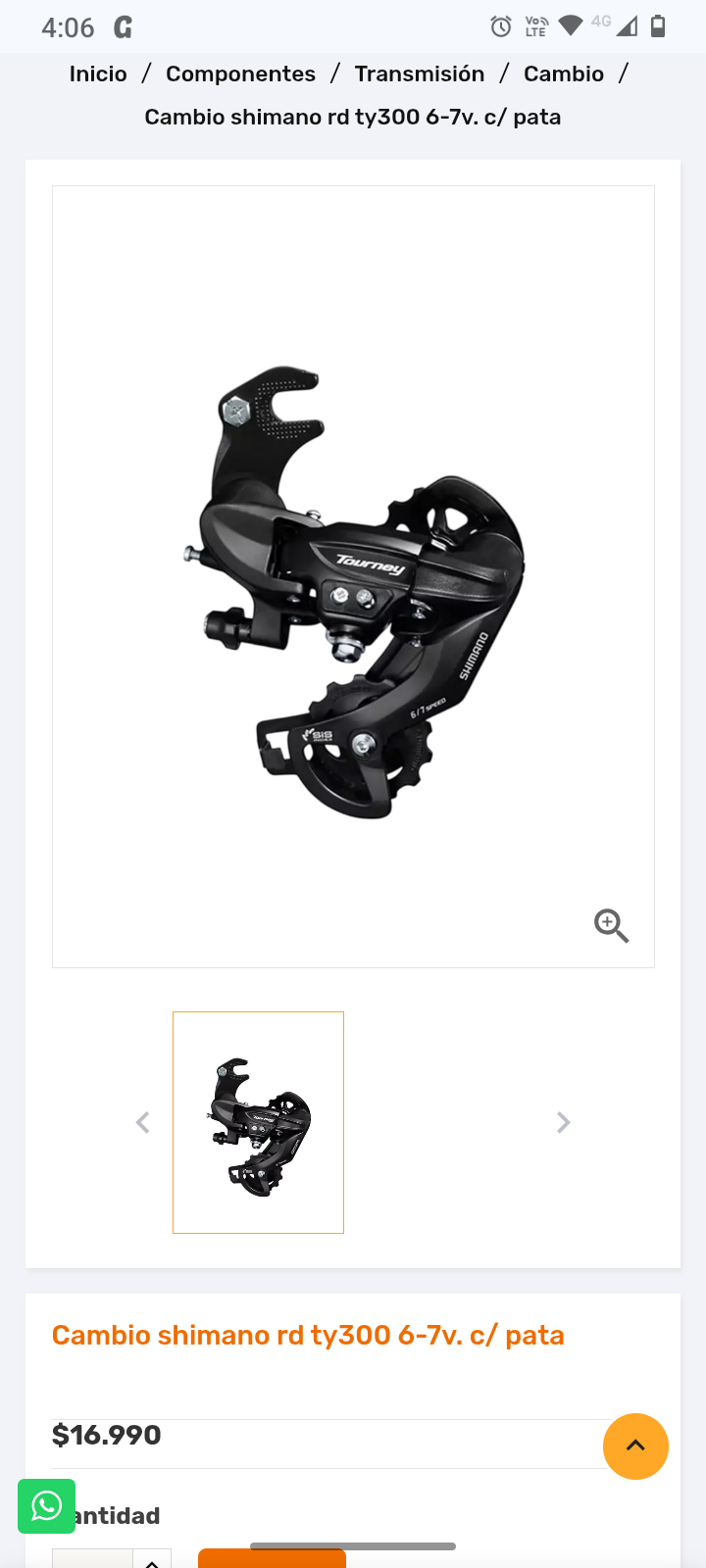 Bicicleta montaña Oxford roja - miniatura 4