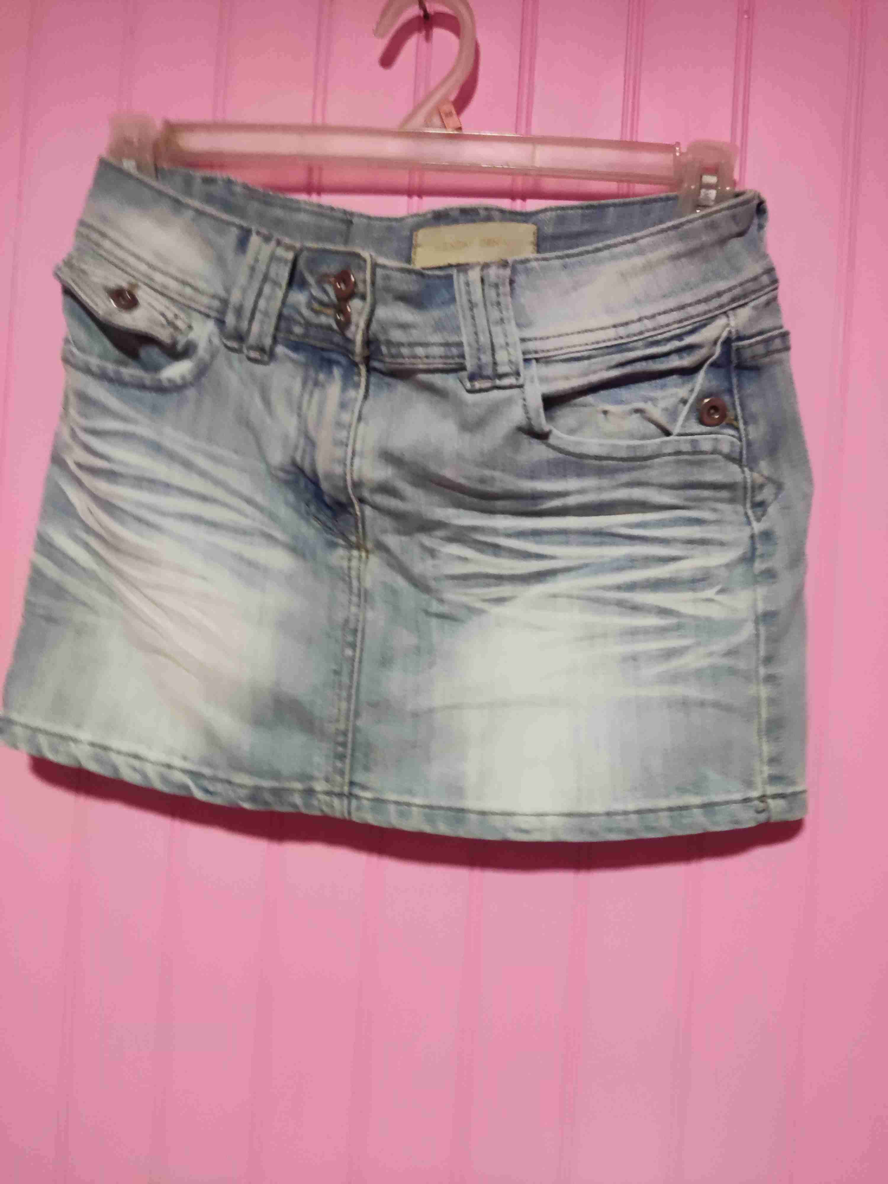 Mini falda de mezclilla azul