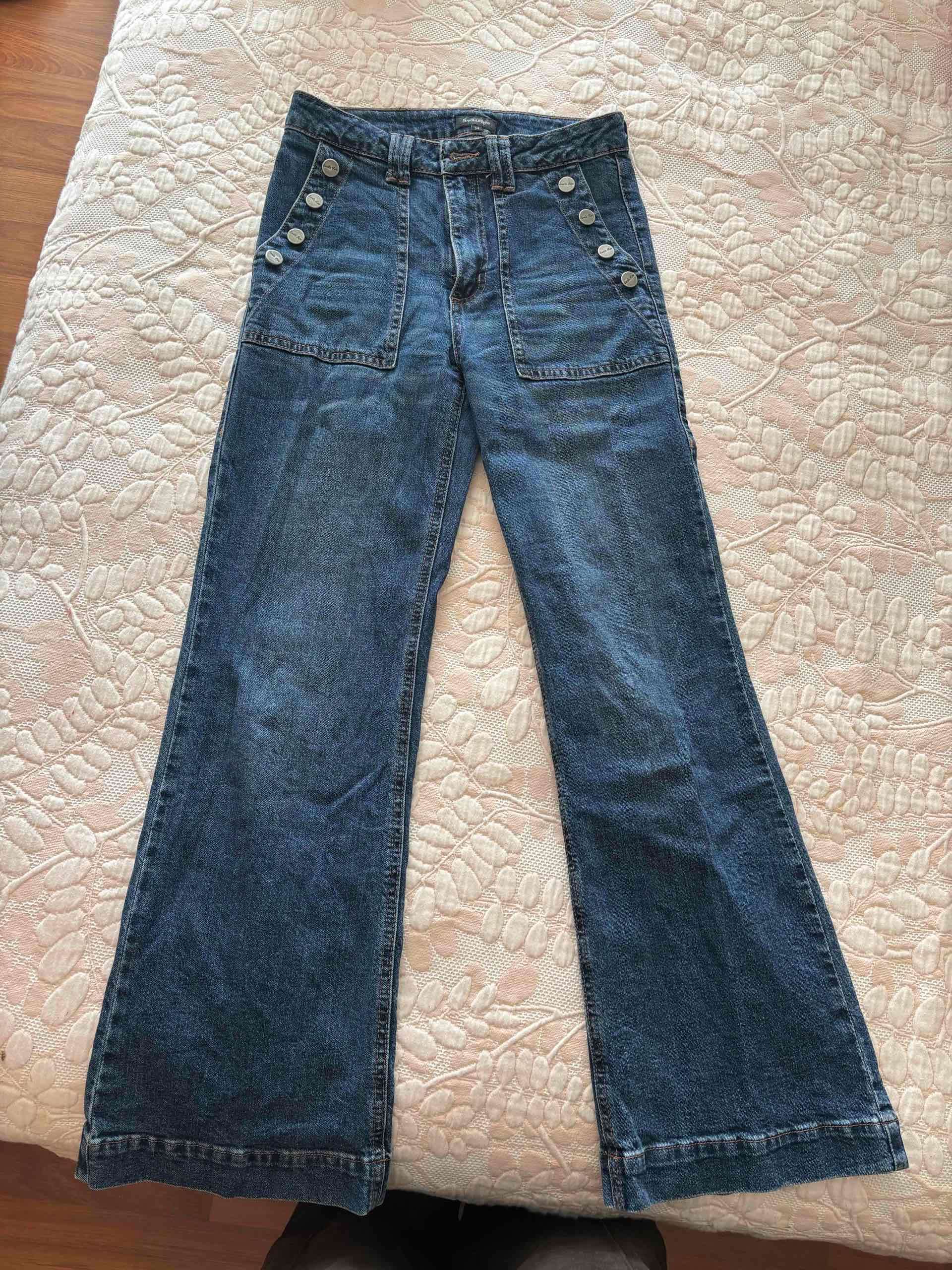 Jeans azul con botones Saville Row - miniatura 2