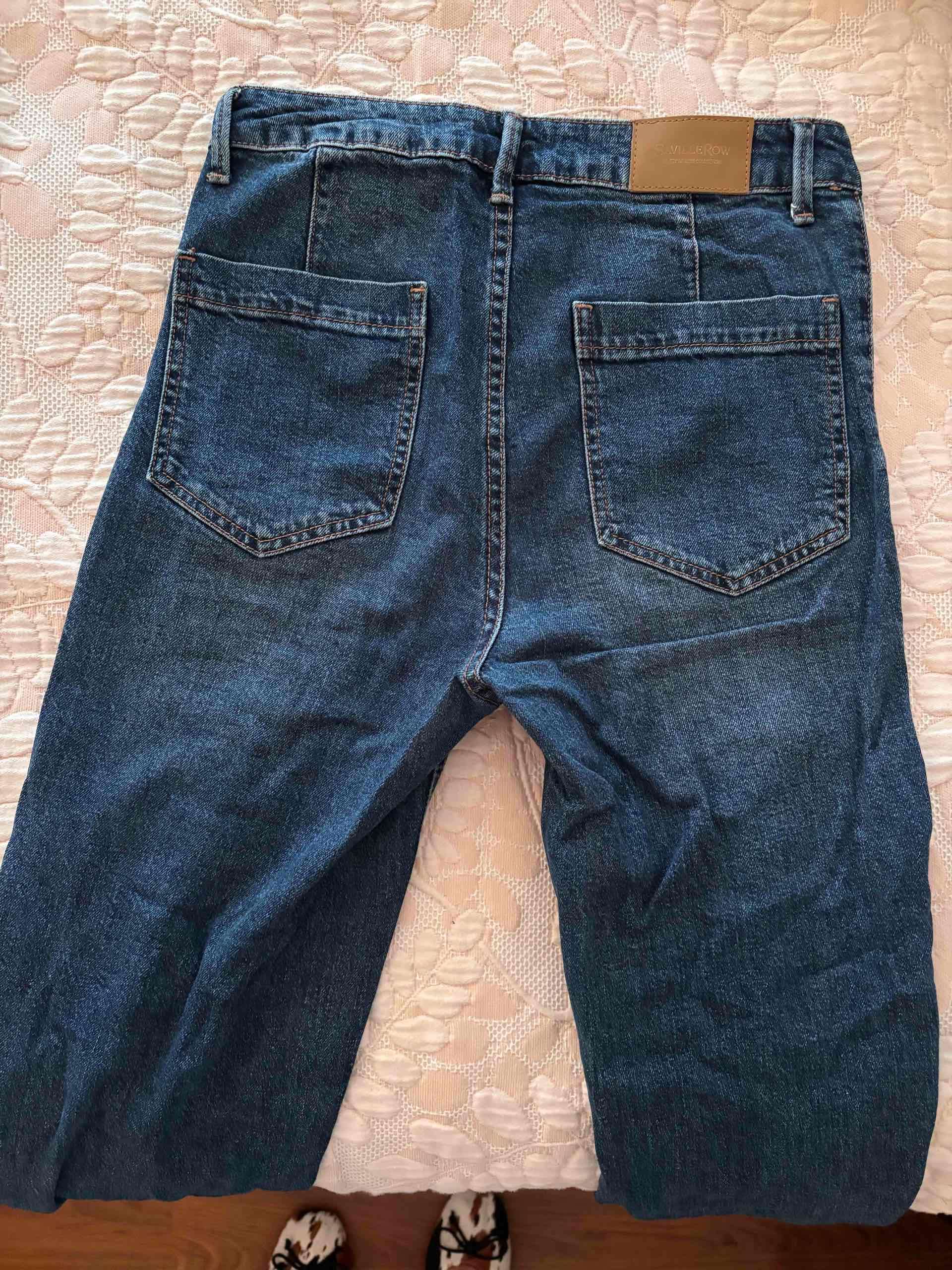 Jeans azul con botones Saville Row - miniatura 3