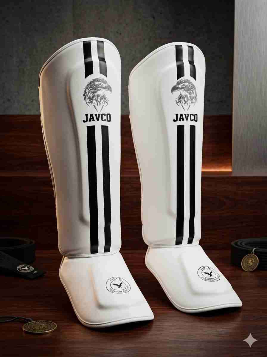 Espinilleras de boxeo negro y rojo - miniatura 2