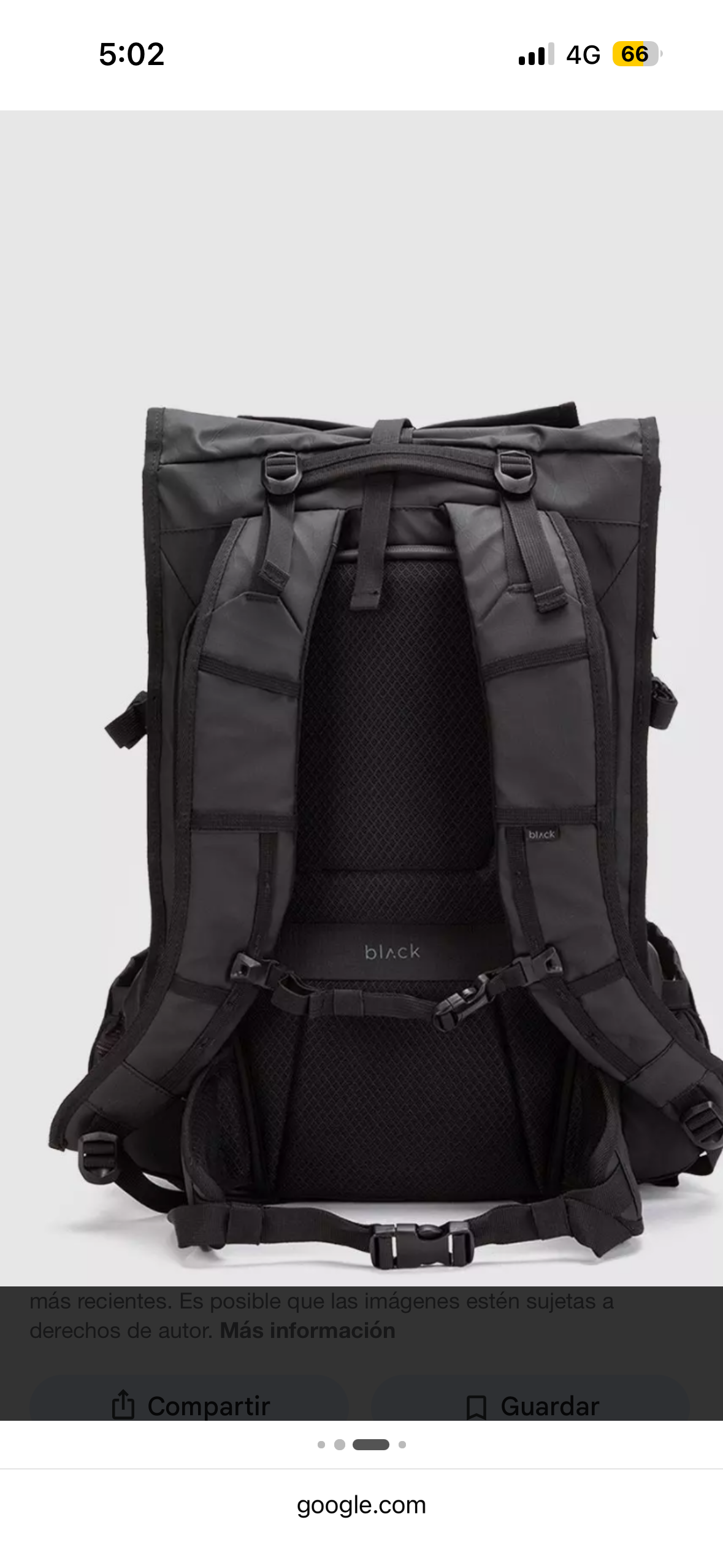 Mochila negra con bolsillos bubba black - miniatura 2