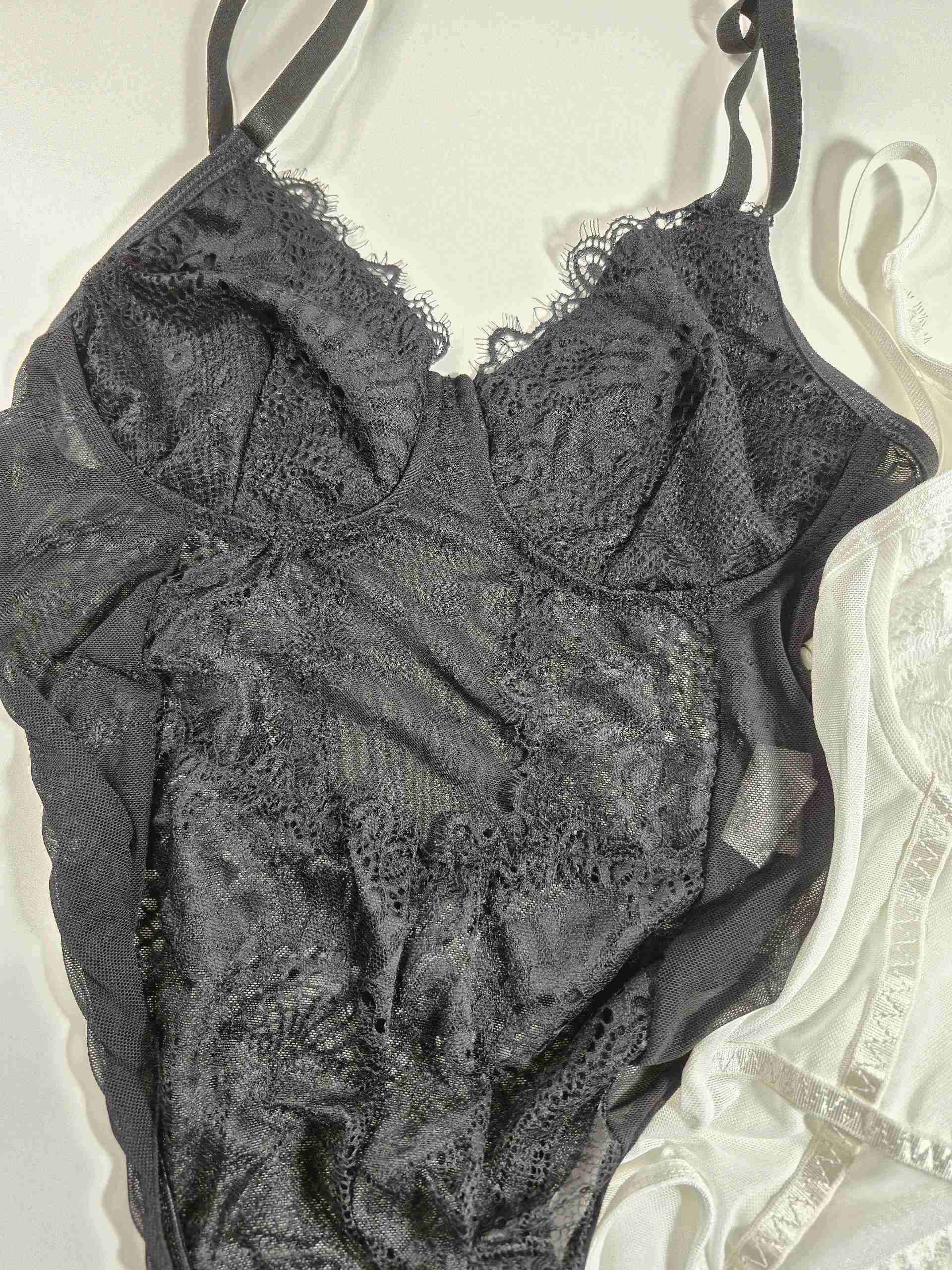 2 Body de encaje blanco y negro Tallas S - miniatura 5