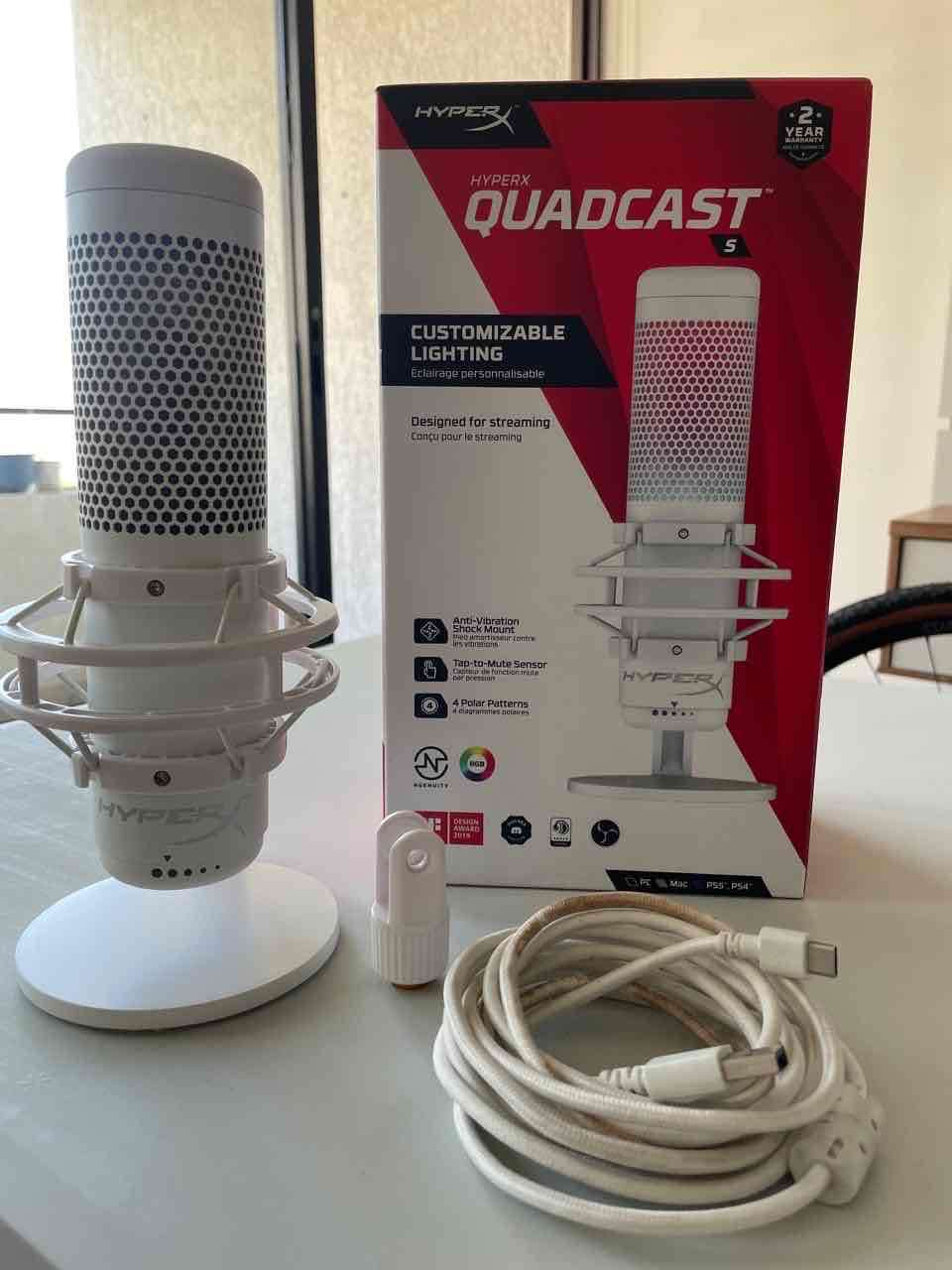 Micrófono HyperX QuadCast S Blanco - miniatura 1