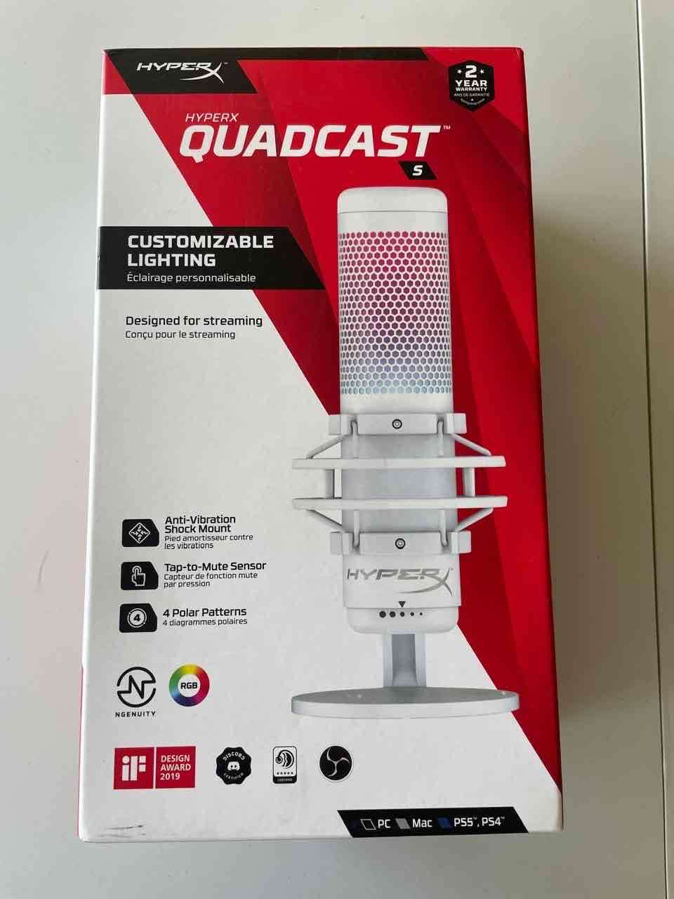 Micrófono HyperX QuadCast S Blanco - miniatura 6