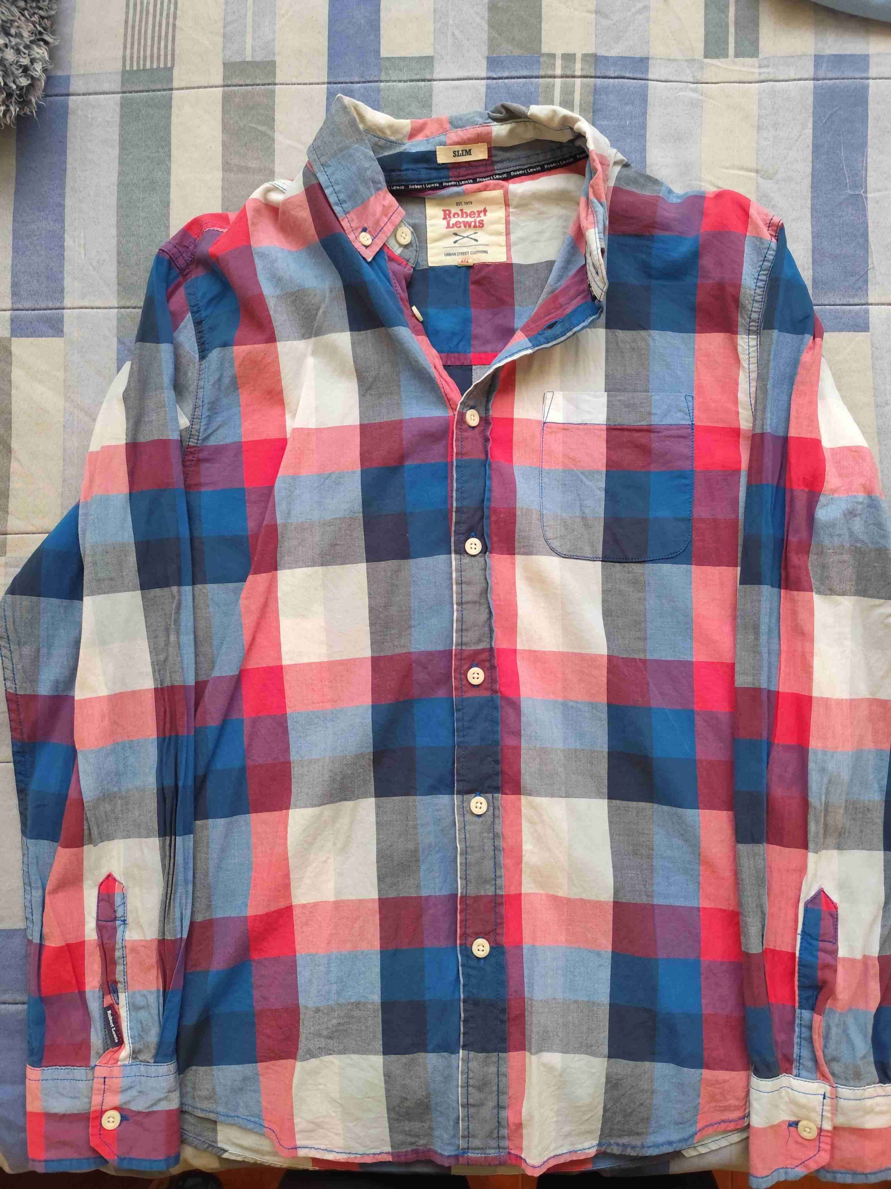 Camisa a cuadros multicolor