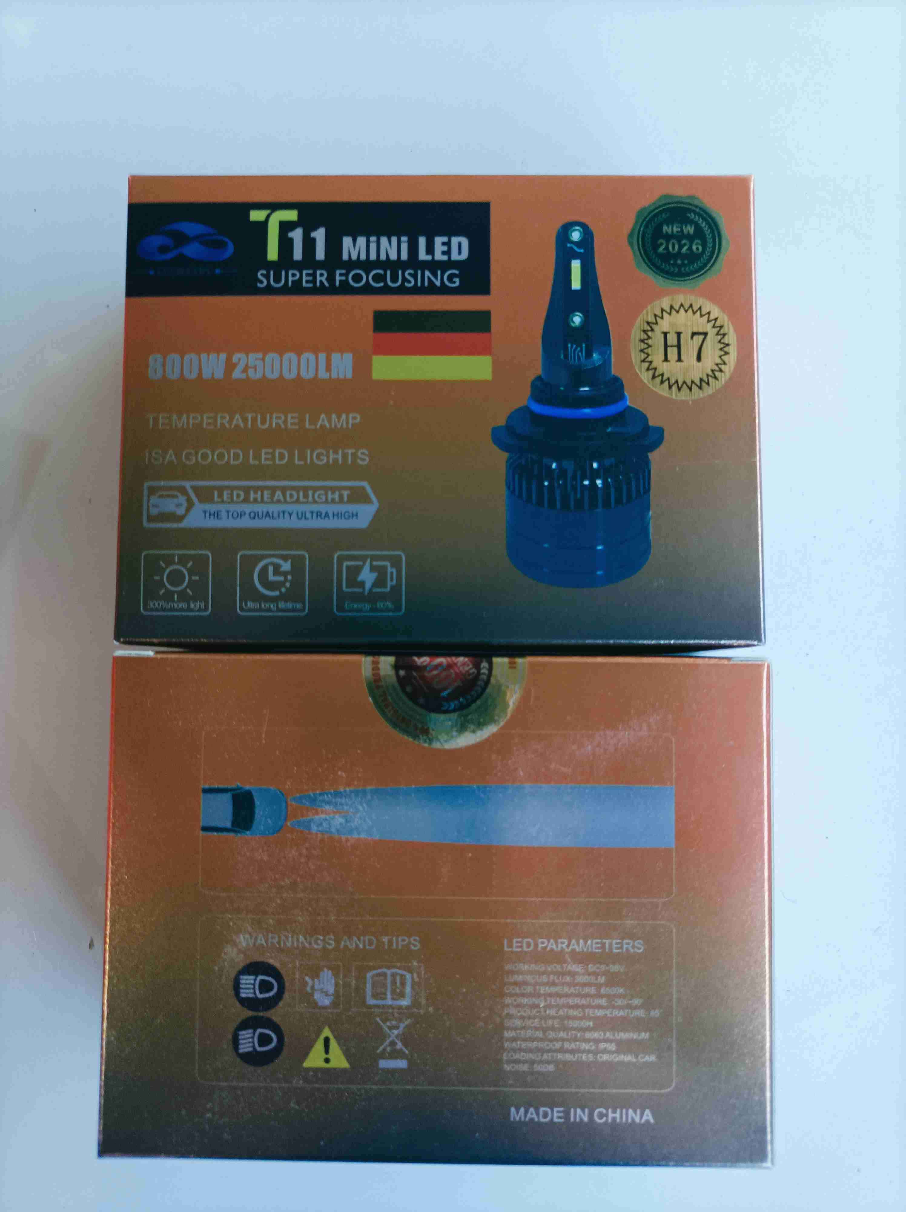 Luz LED Mini T11 H7 800W