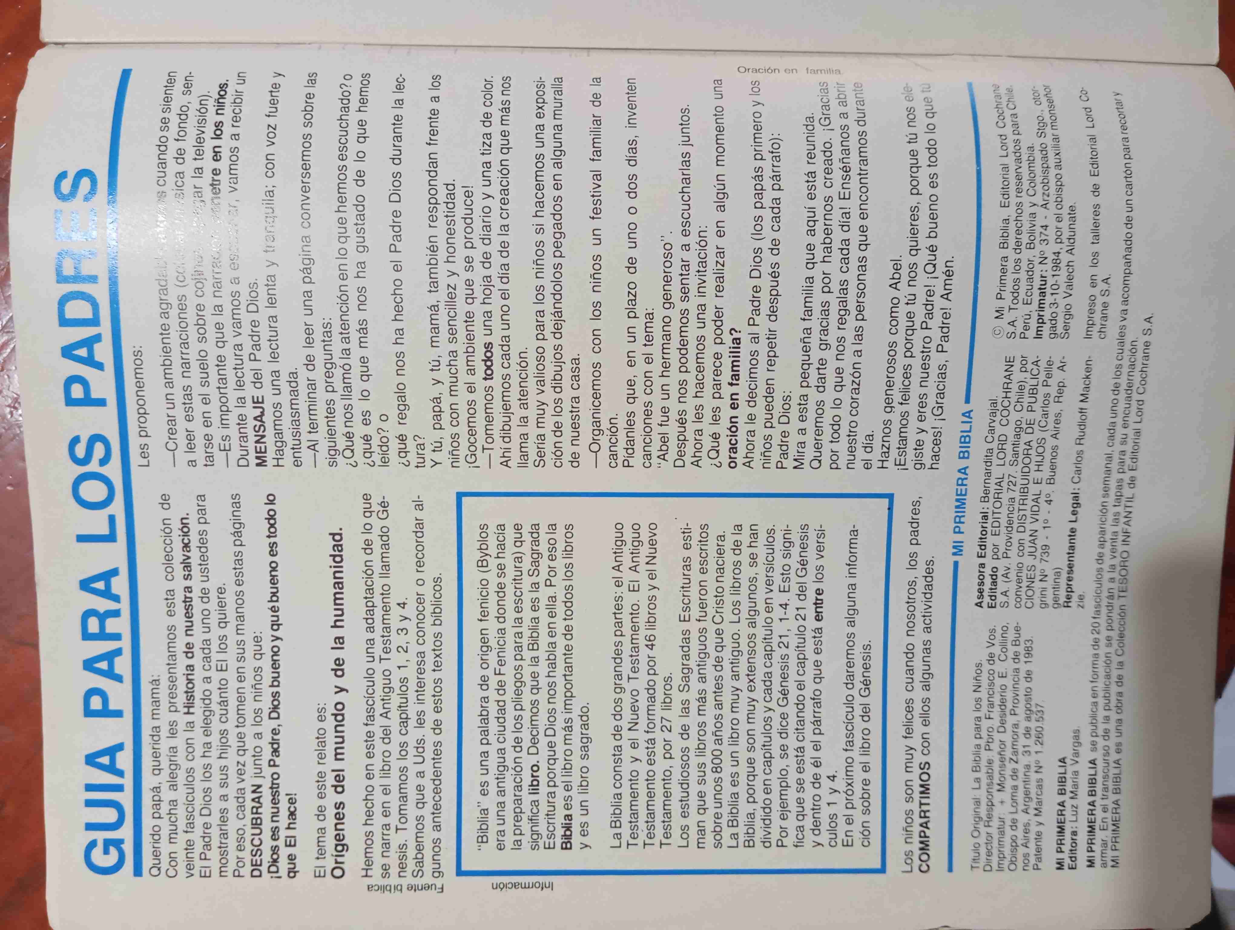 Tomo uno de "Mi primera biblia", antigüedad. - miniatura 2