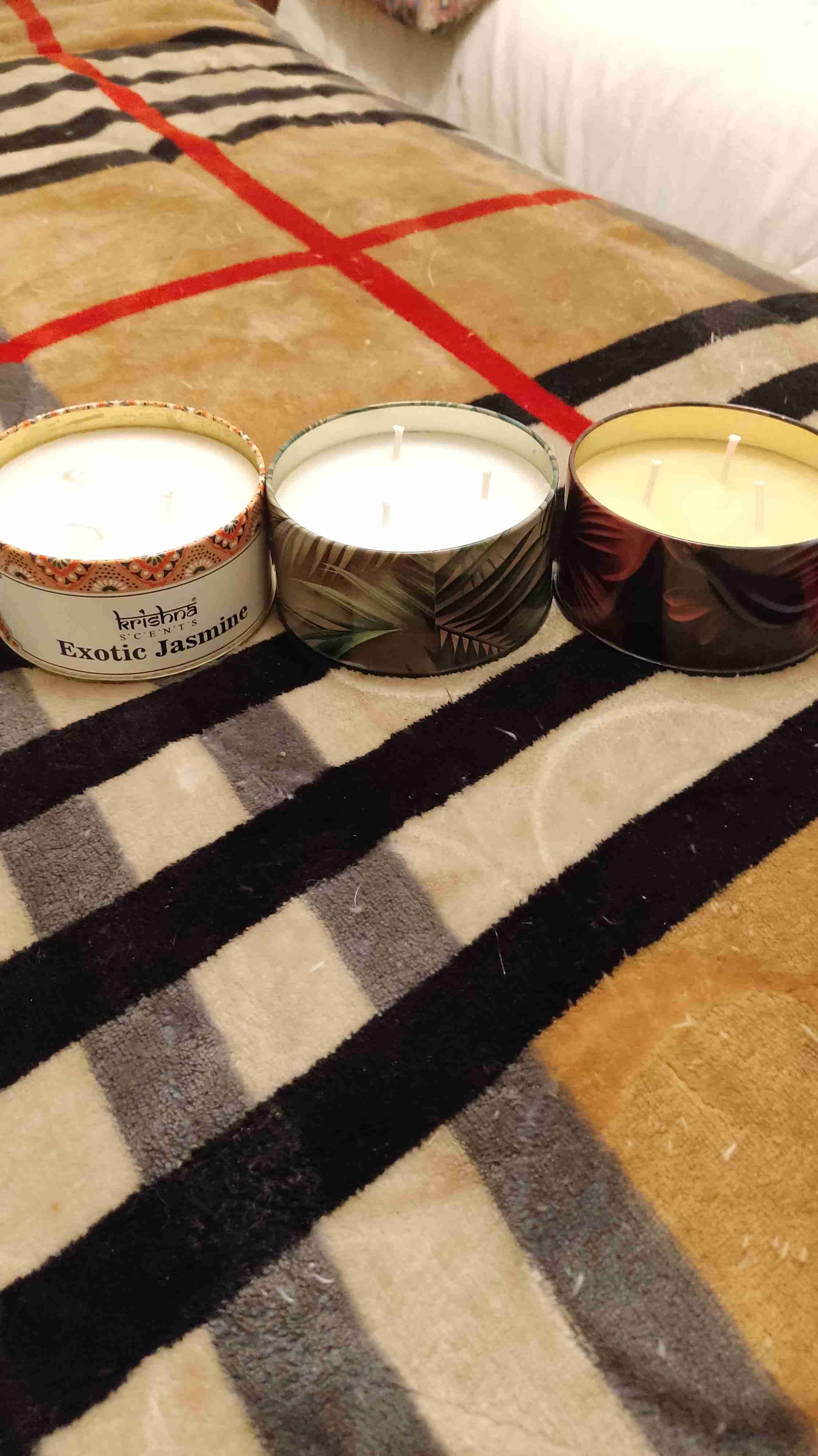 Set 3 velas aromáticas Krishna Scents de 3 mechas - miniatura 2