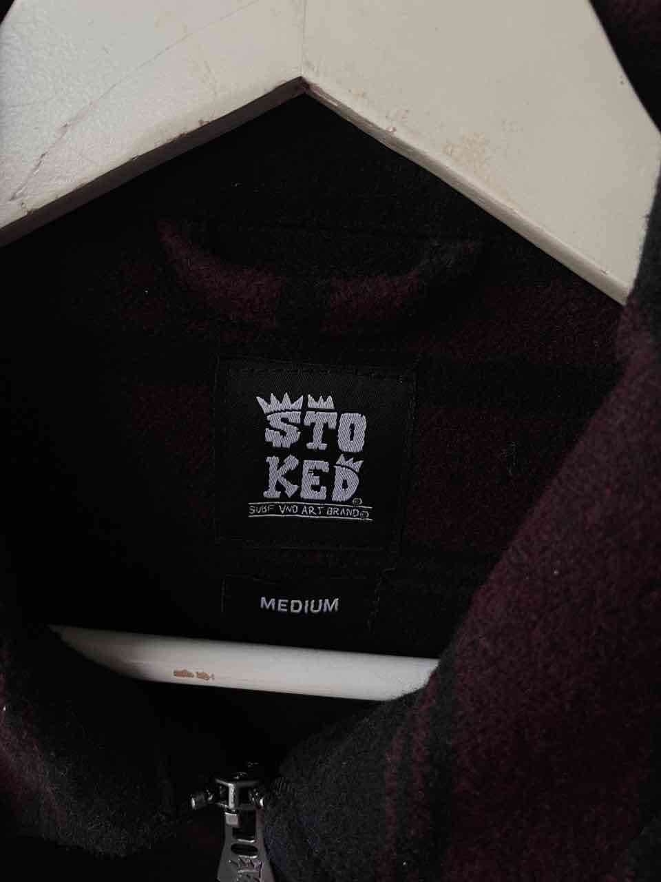 Chaqueta cuadrillé negra y burdeo - miniatura 2