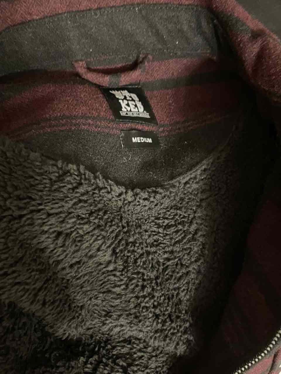 Chaqueta cuadrillé negra y burdeo - miniatura 3