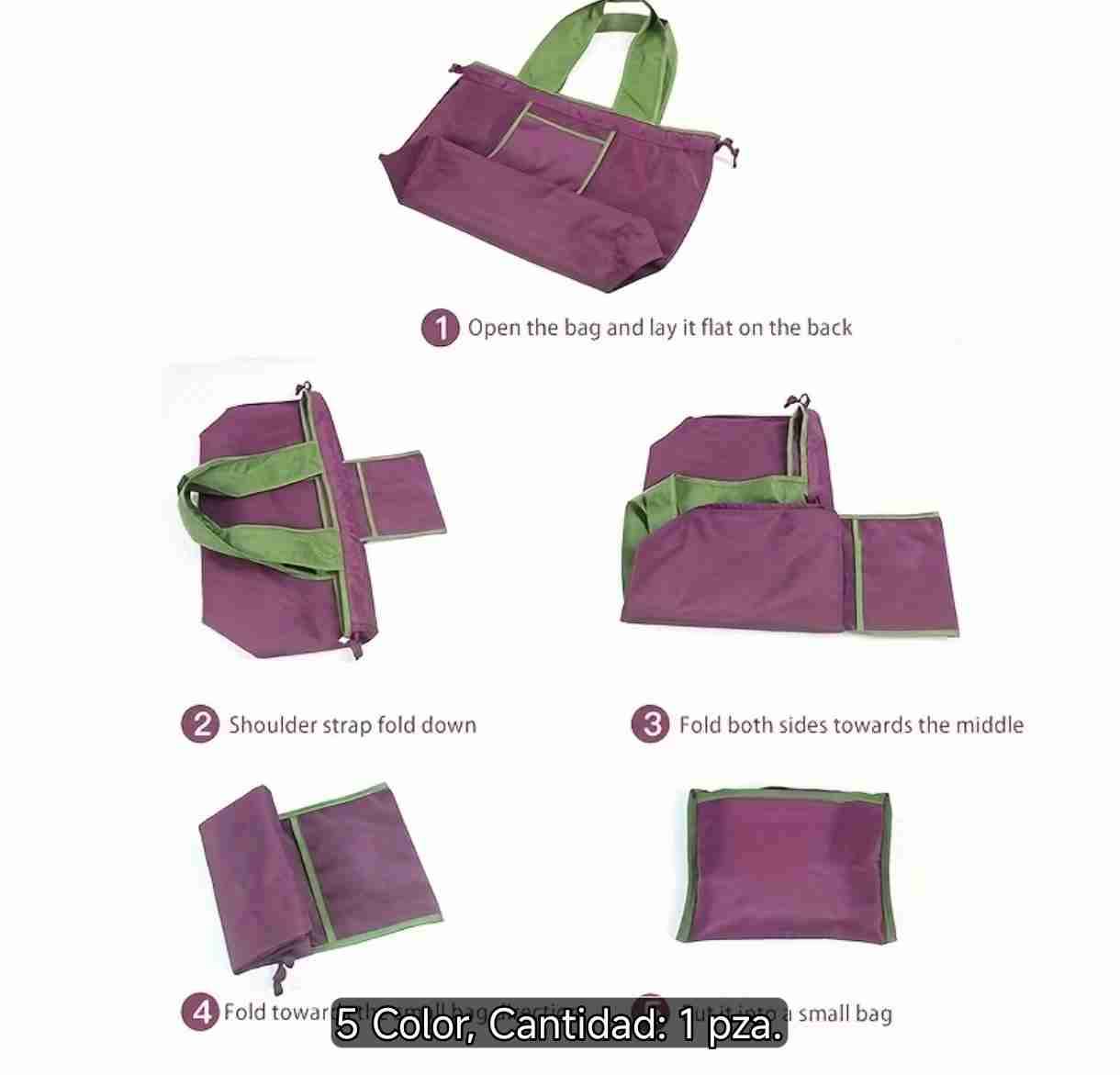 Bolso grande negro con asas - miniatura 2