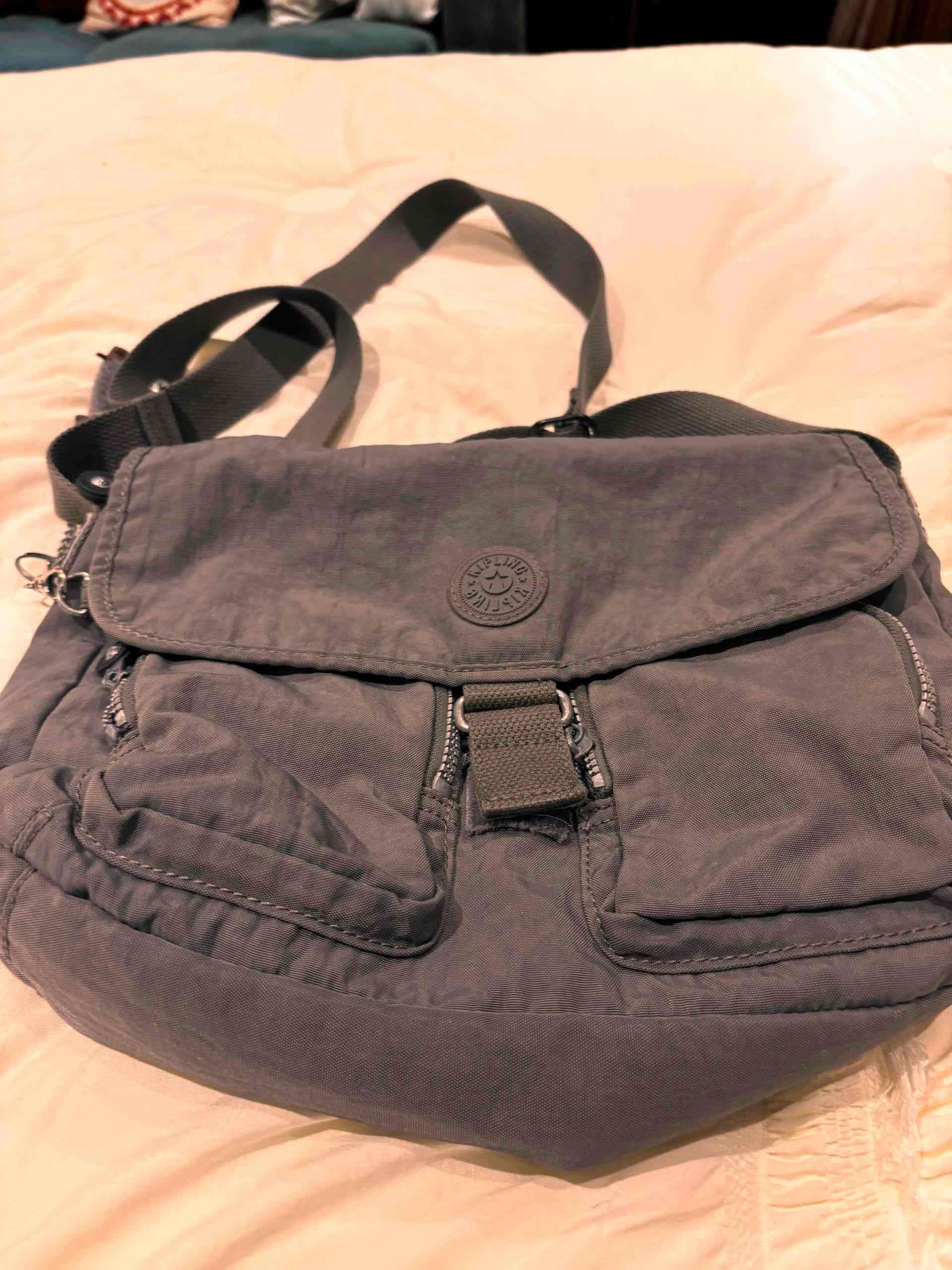 Bolso bandolera gris kippling - miniatura 1