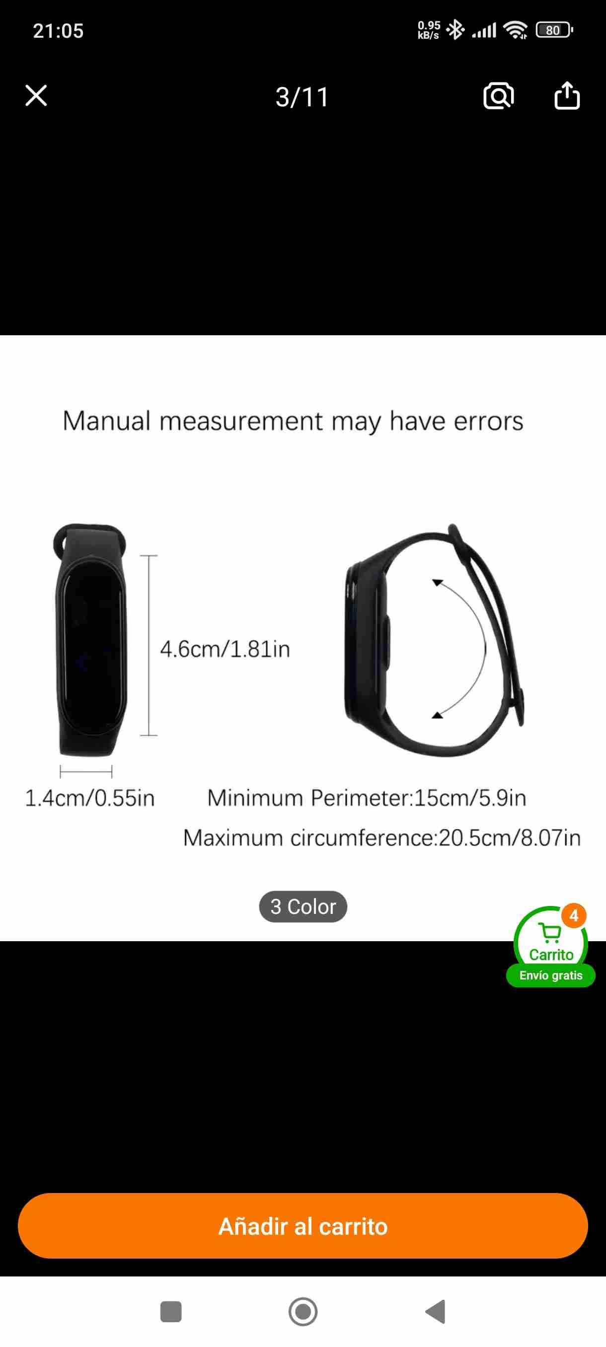 Reloj inteligente blanco y negro - miniatura 2