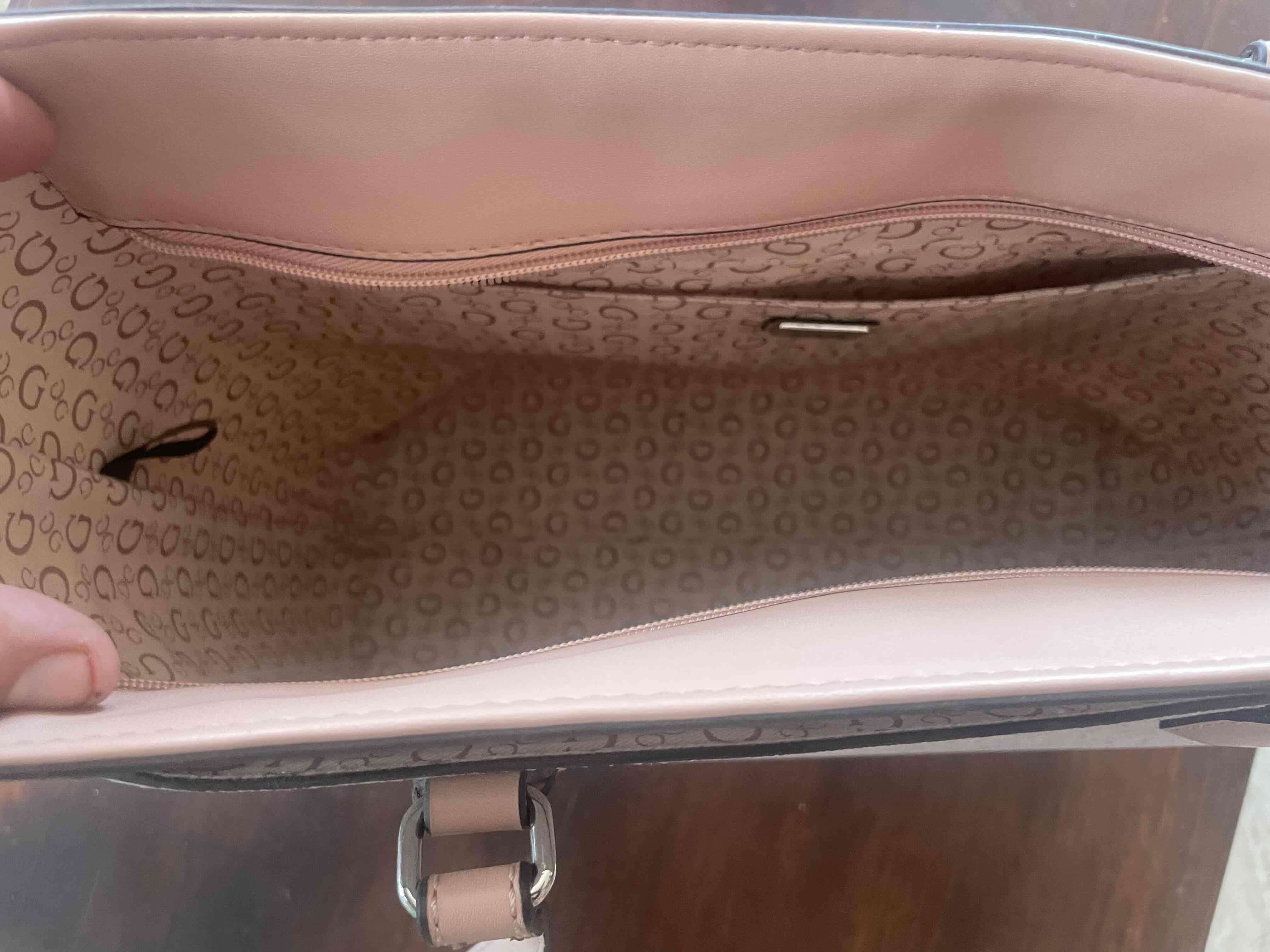 Bolso tote beige con logo - miniatura 3