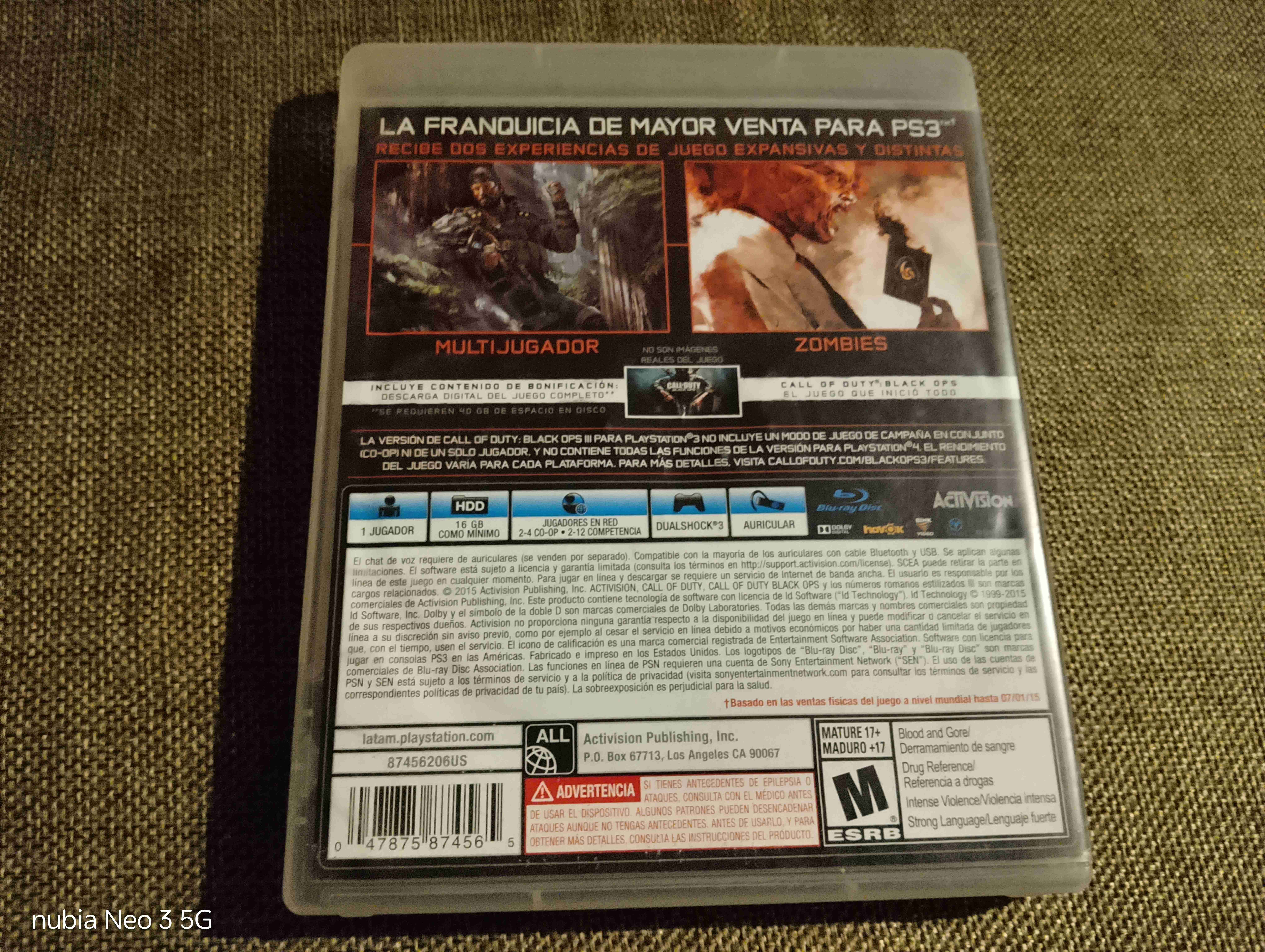 Juego PS3 Call of Duty Black Ops III - miniatura 2