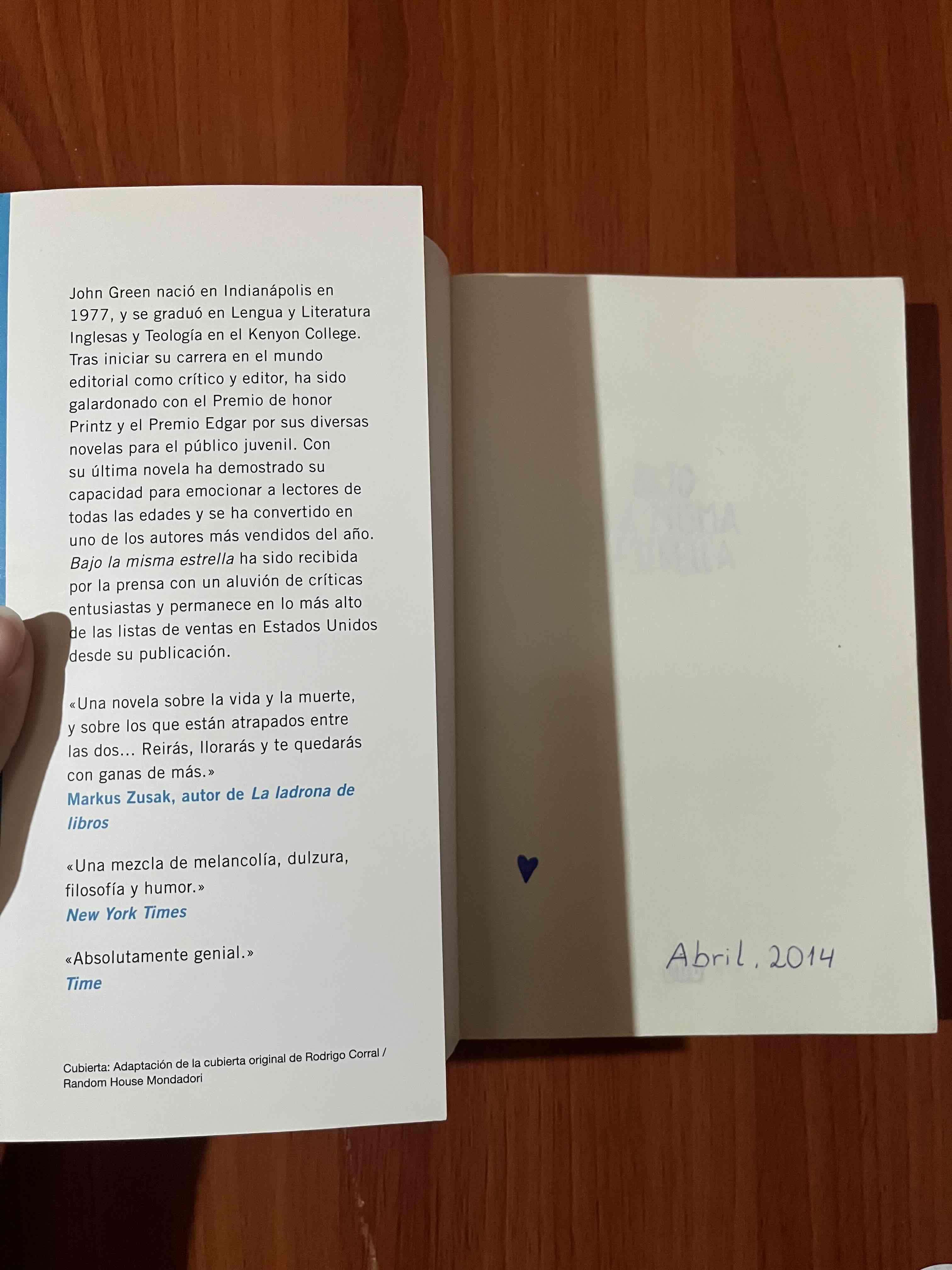 Libro 'Bajo la Misma Estrella' - miniatura 4