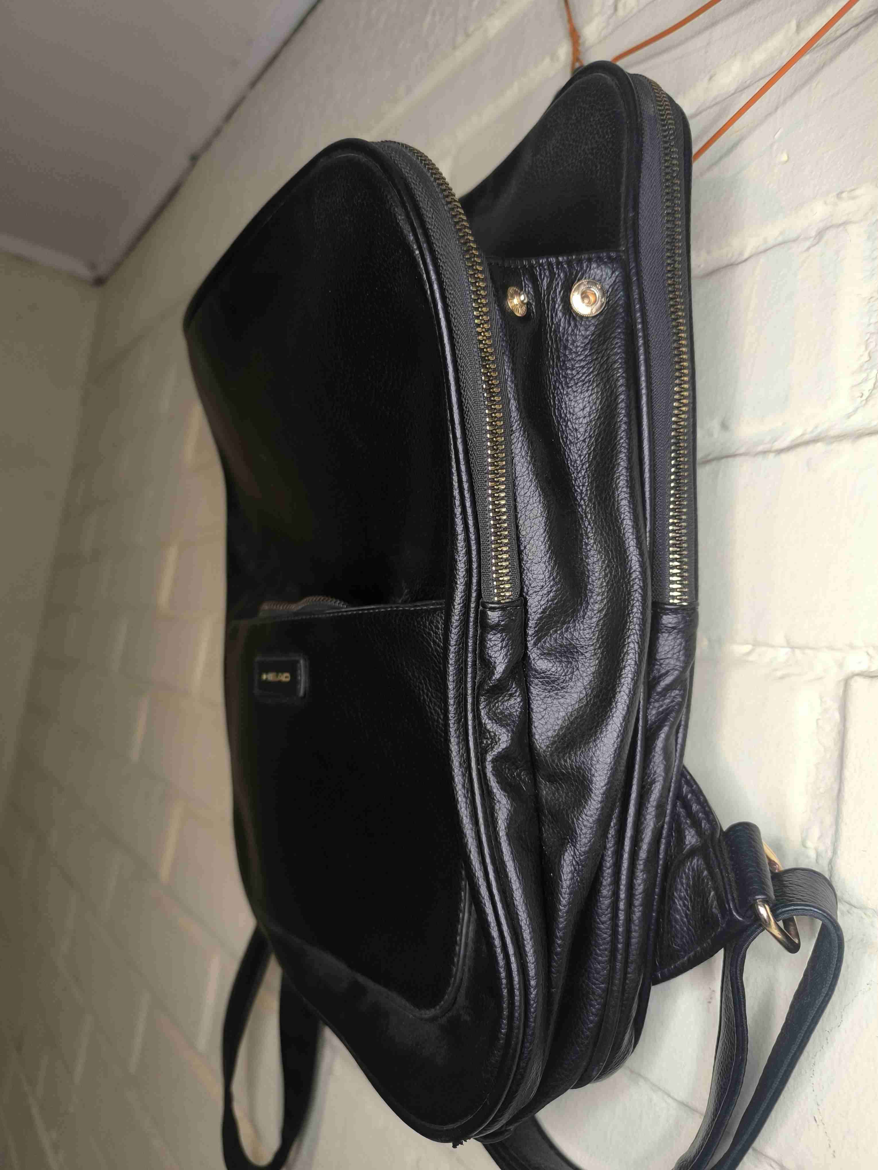 Mochila de cuerina negra Head - miniatura 2