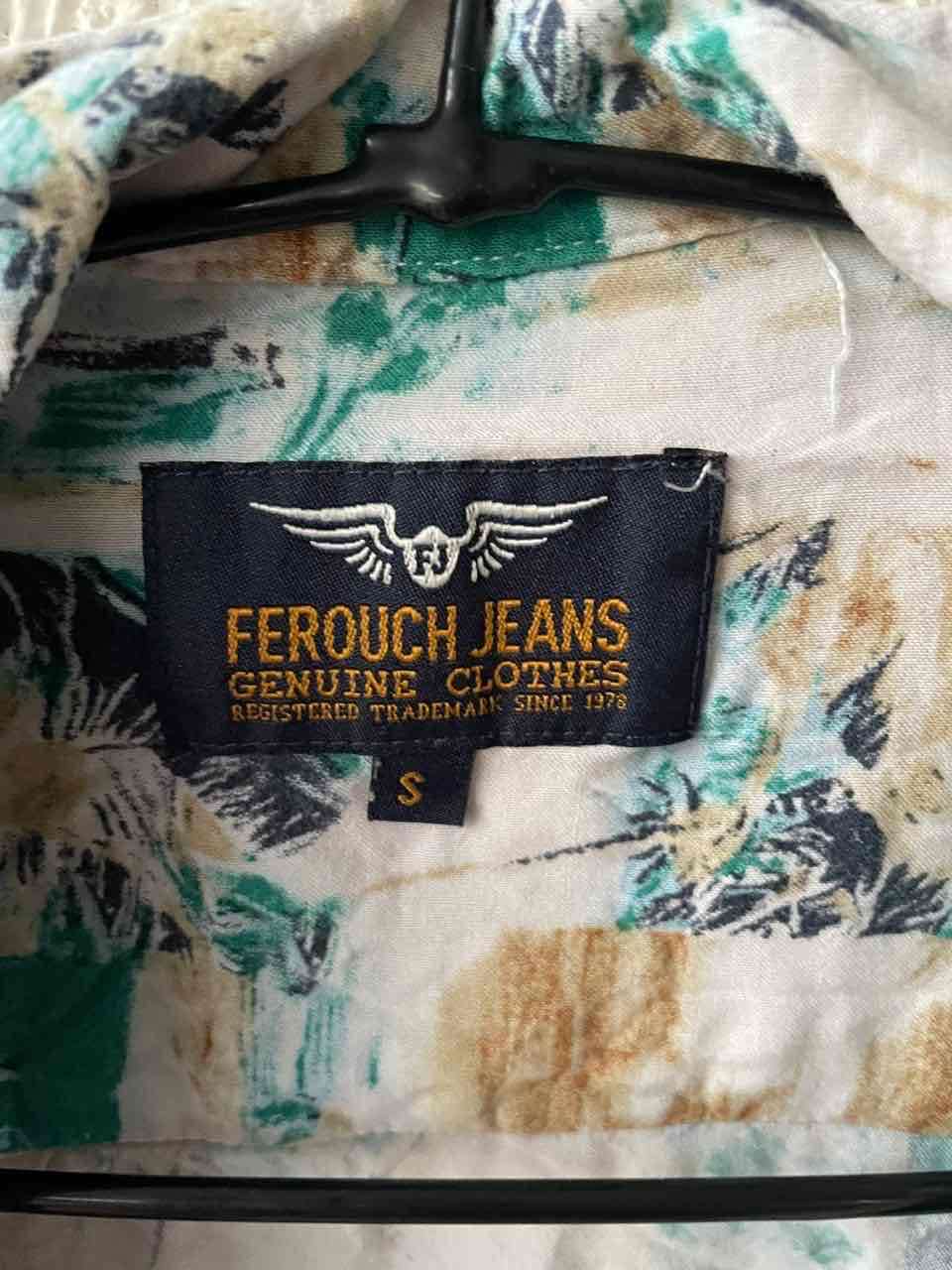 Camisa estampada verde y beige Ferouch Jeans - miniatura 2