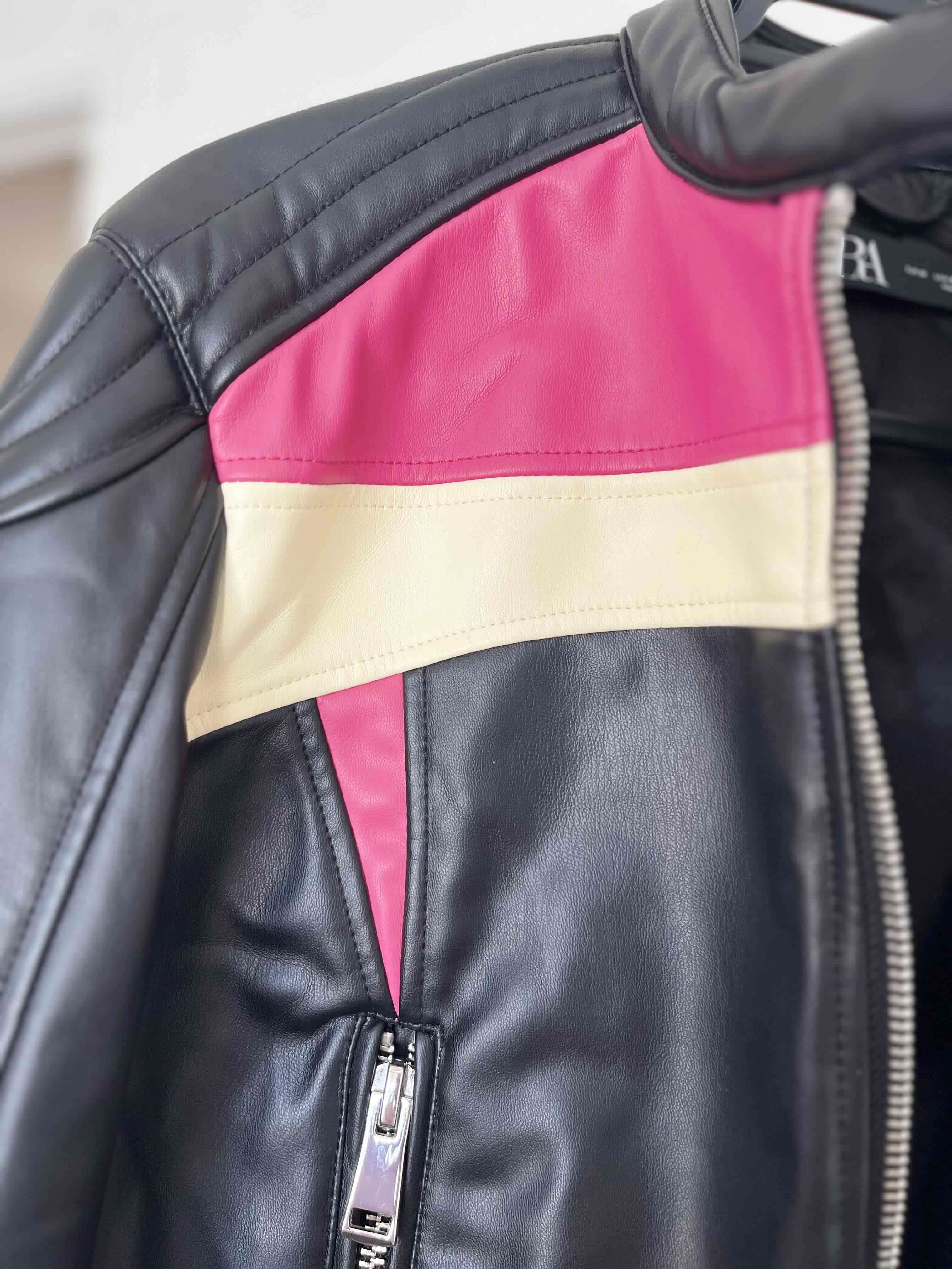 Chaqueta negra de cuero sintético - miniatura 3