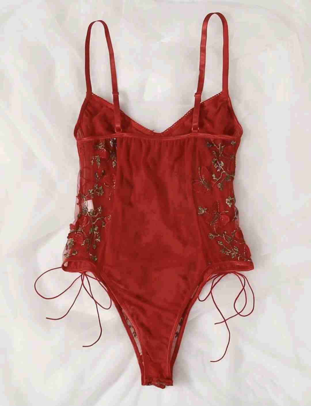 Set 2 Bodies de encaje bordado talla L - miniatura 3