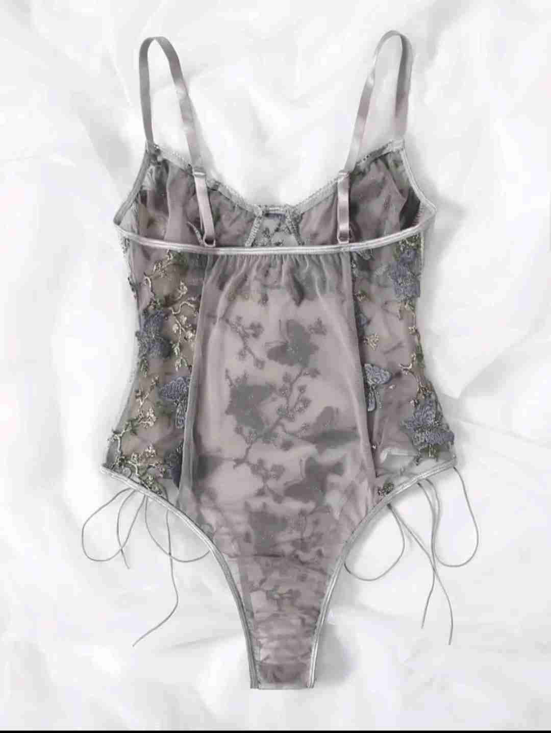 Set 2 Bodies de encaje bordado talla L - miniatura 5