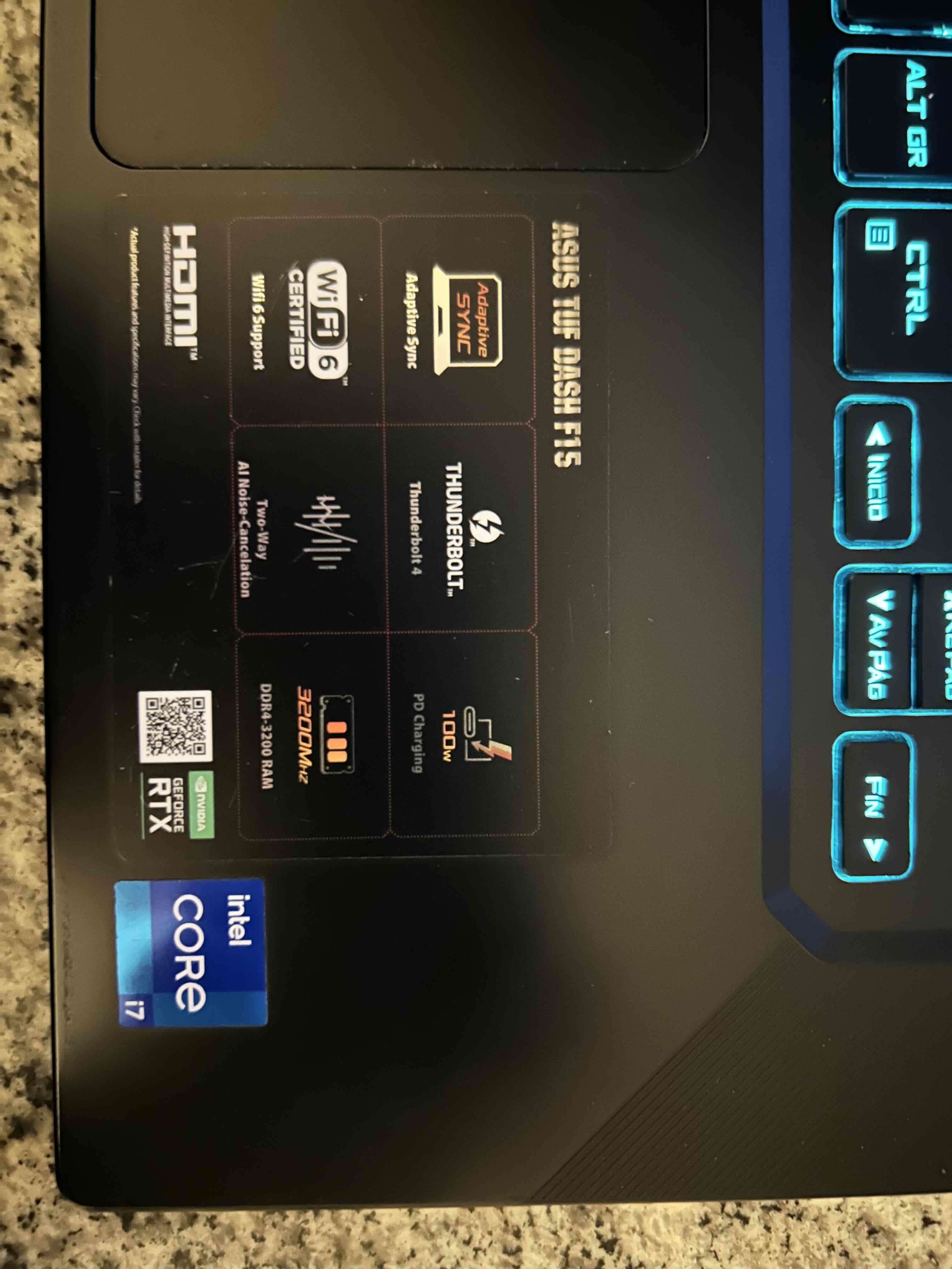 Notebook Gamer ASUS TUF FX516P i7 RTX 3050 24GB RA - miniatura 5