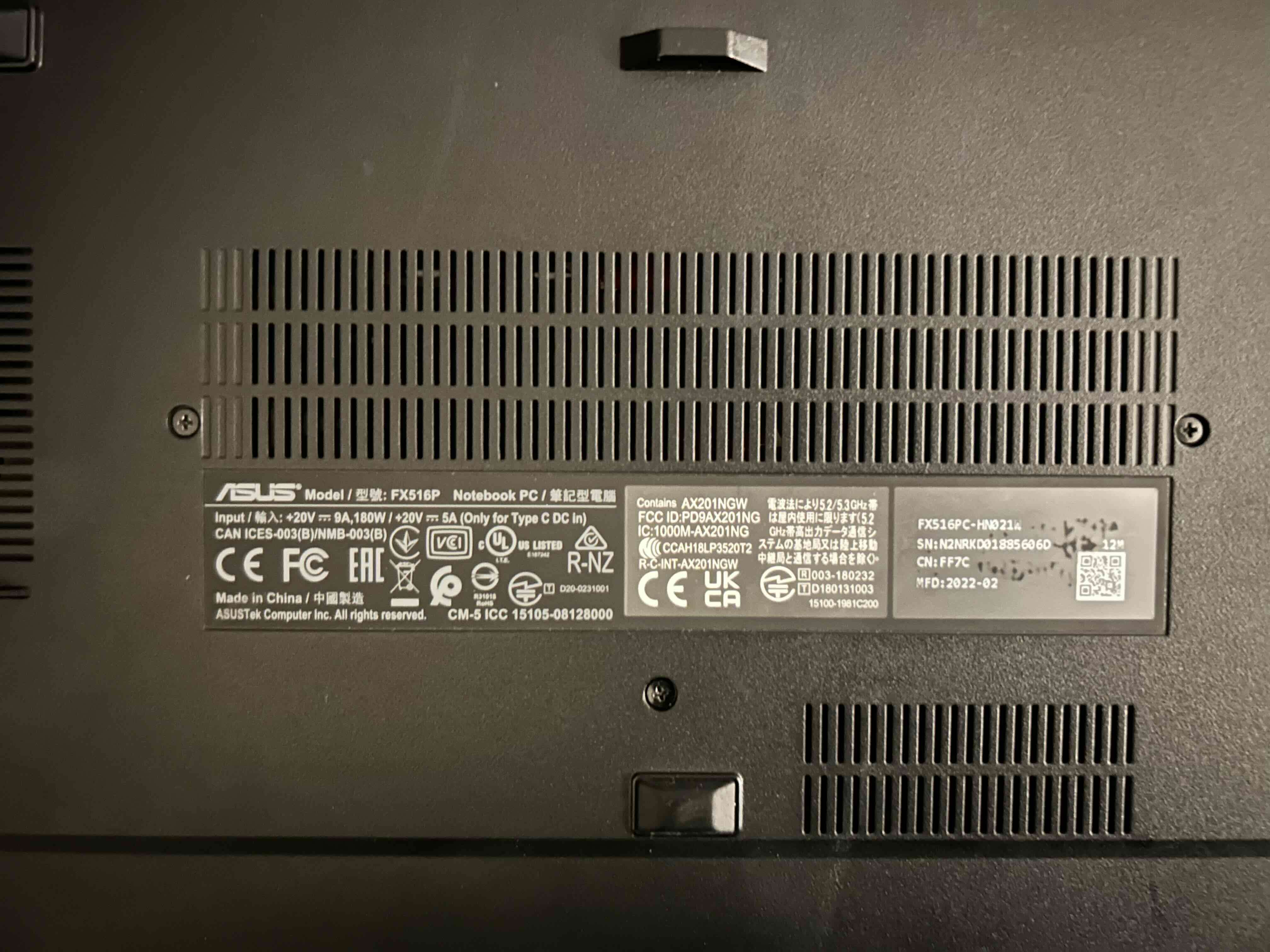 Notebook Gamer ASUS TUF FX516P i7 RTX 3050 24GB RA - miniatura 6